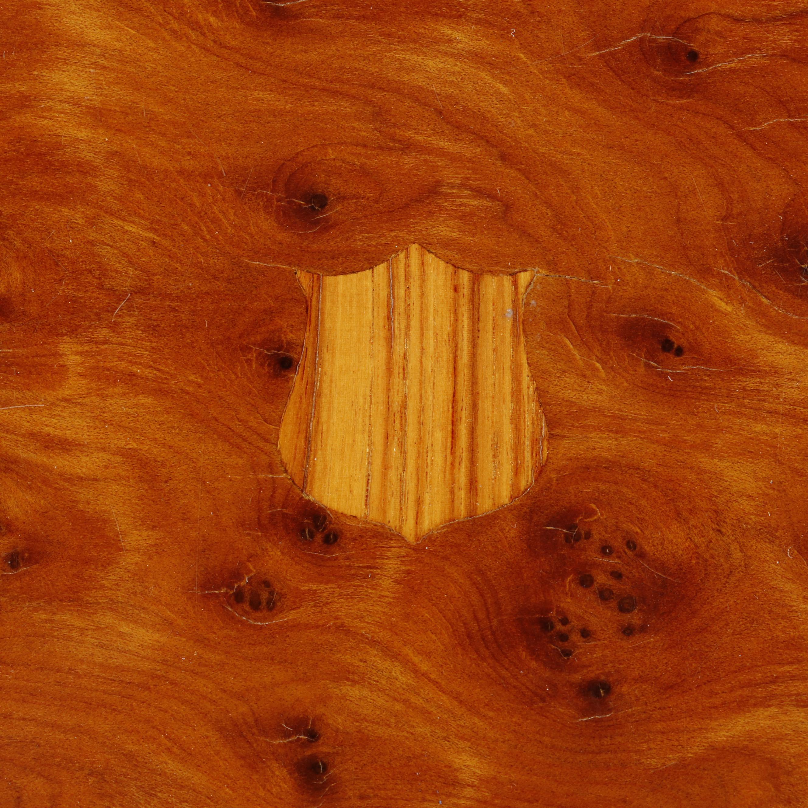 Agresti Italian Burl Wood Jewelry Box and Reuge Burl Music Box