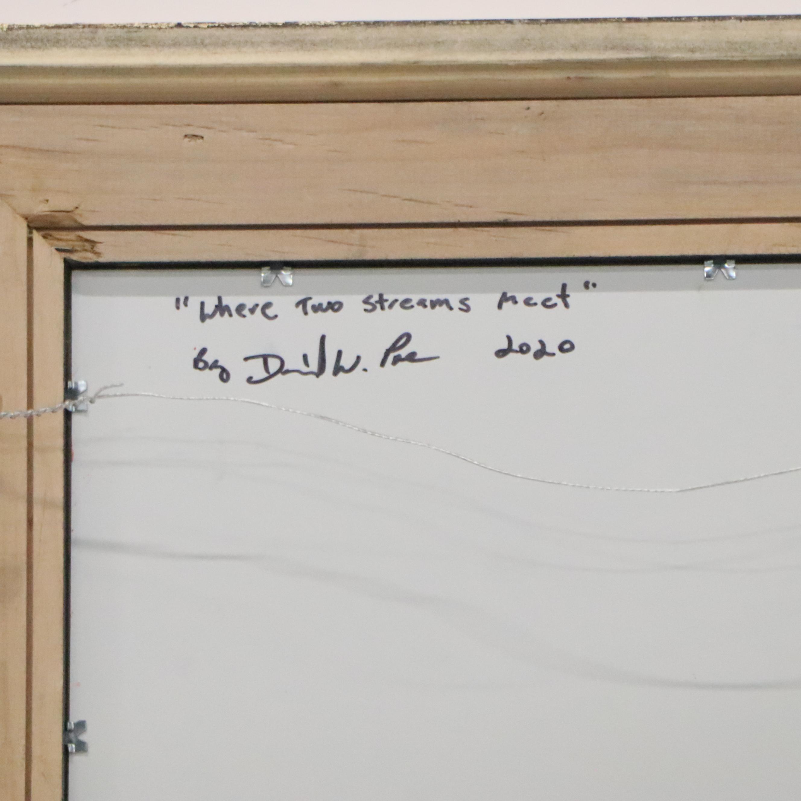 David Wesley Poe Oil Painting "Where Two Streams Meet," 2020