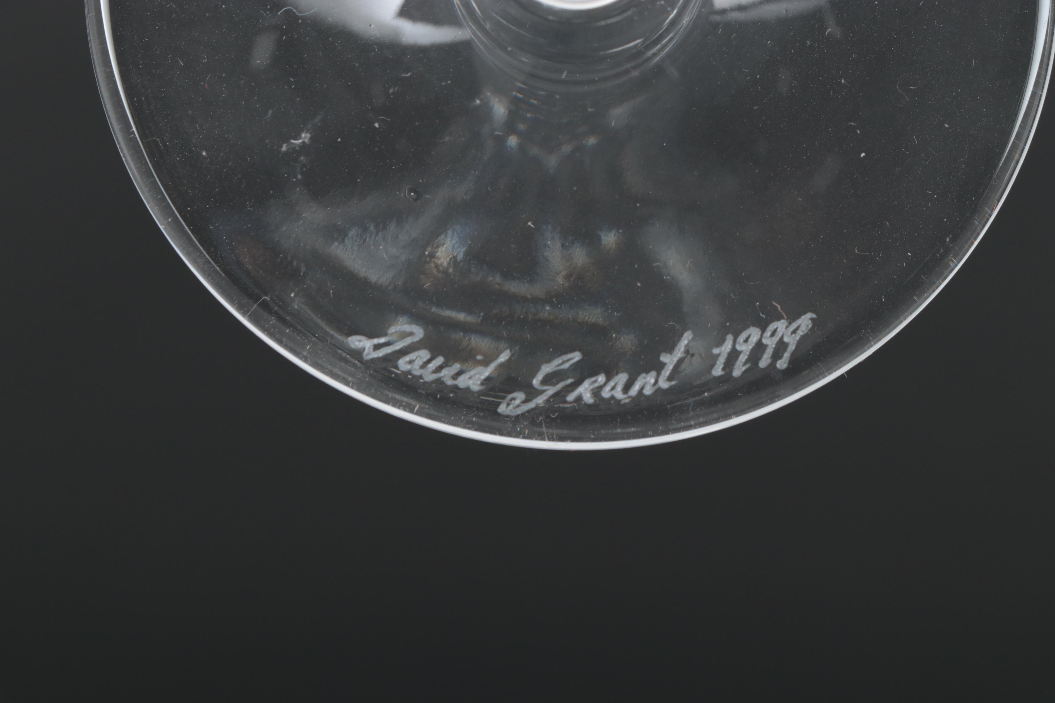 David Grant for Waterford "Millennium Series" Crystal Champagne Flutes, 1999