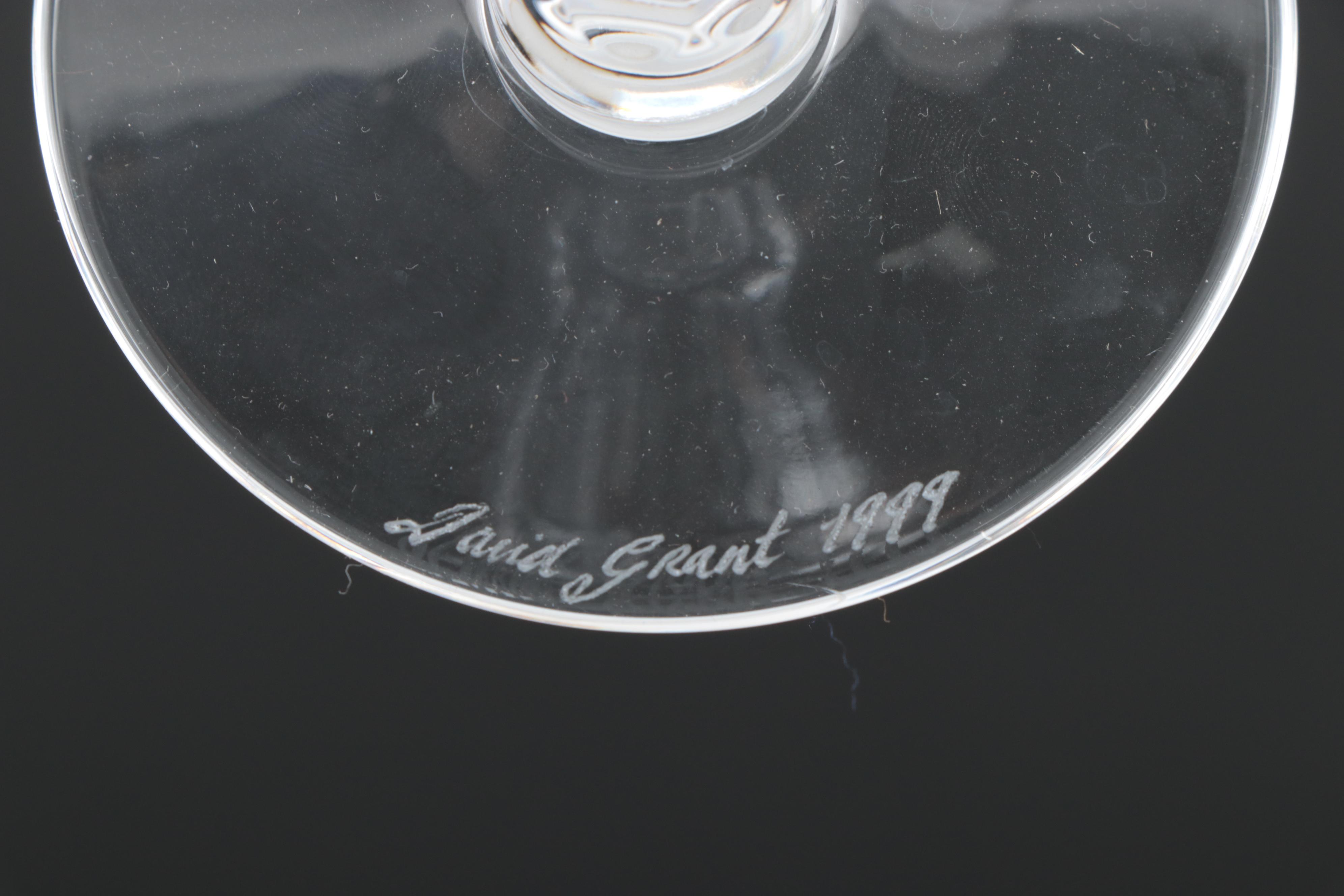 David Grant for Waterford "Millennium Series" Crystal Champagne Flutes, 1999