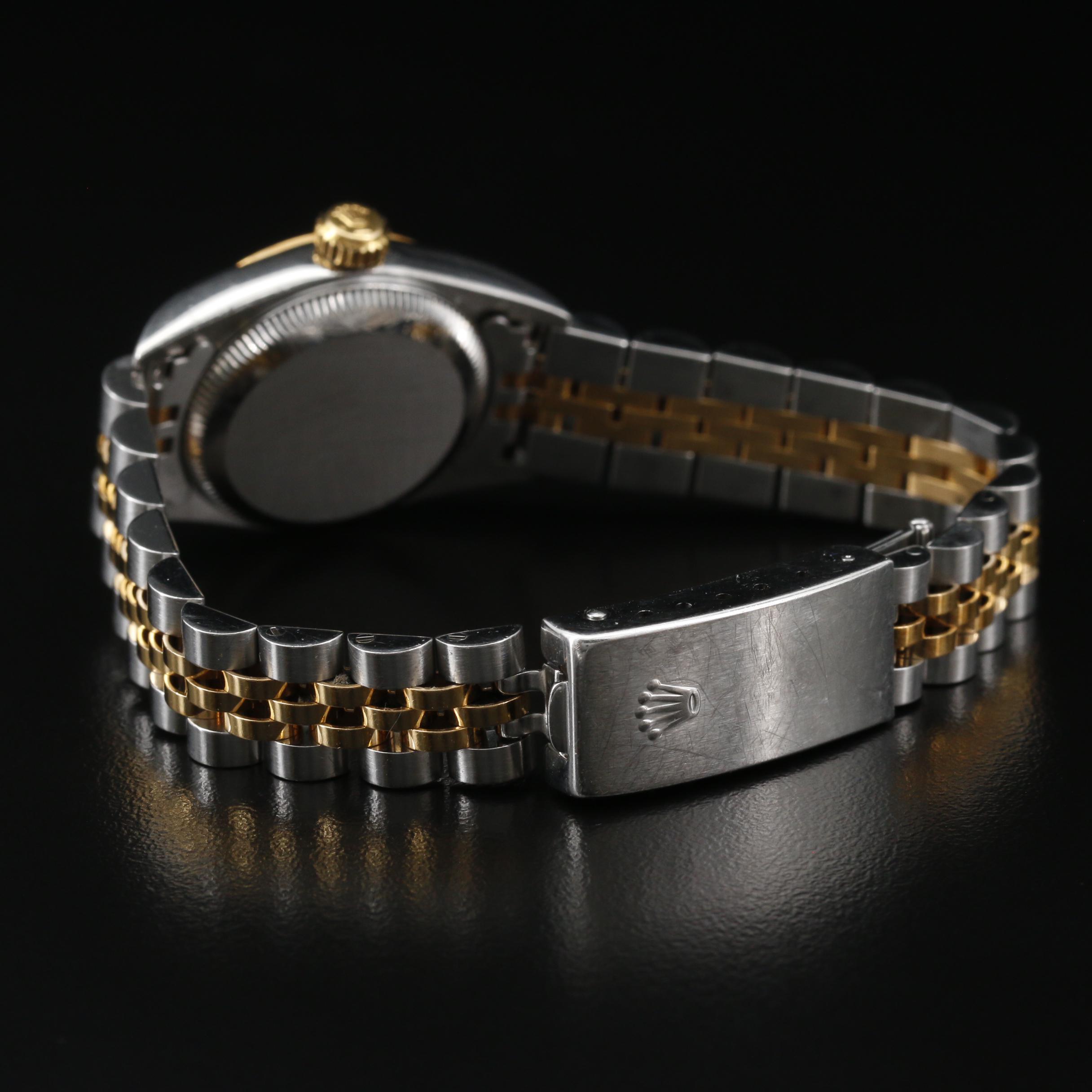 1997 Rolex Oyster Perpetual Factory Diamond Dial 18K and Stainless Watch