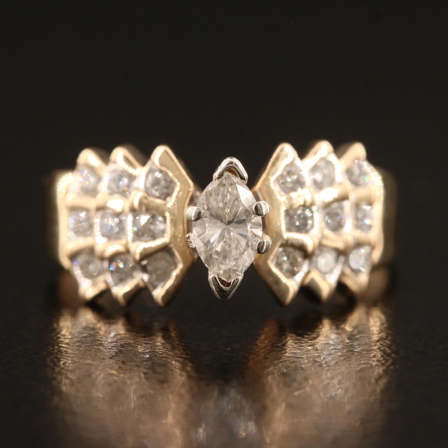 14K Diamond Ring