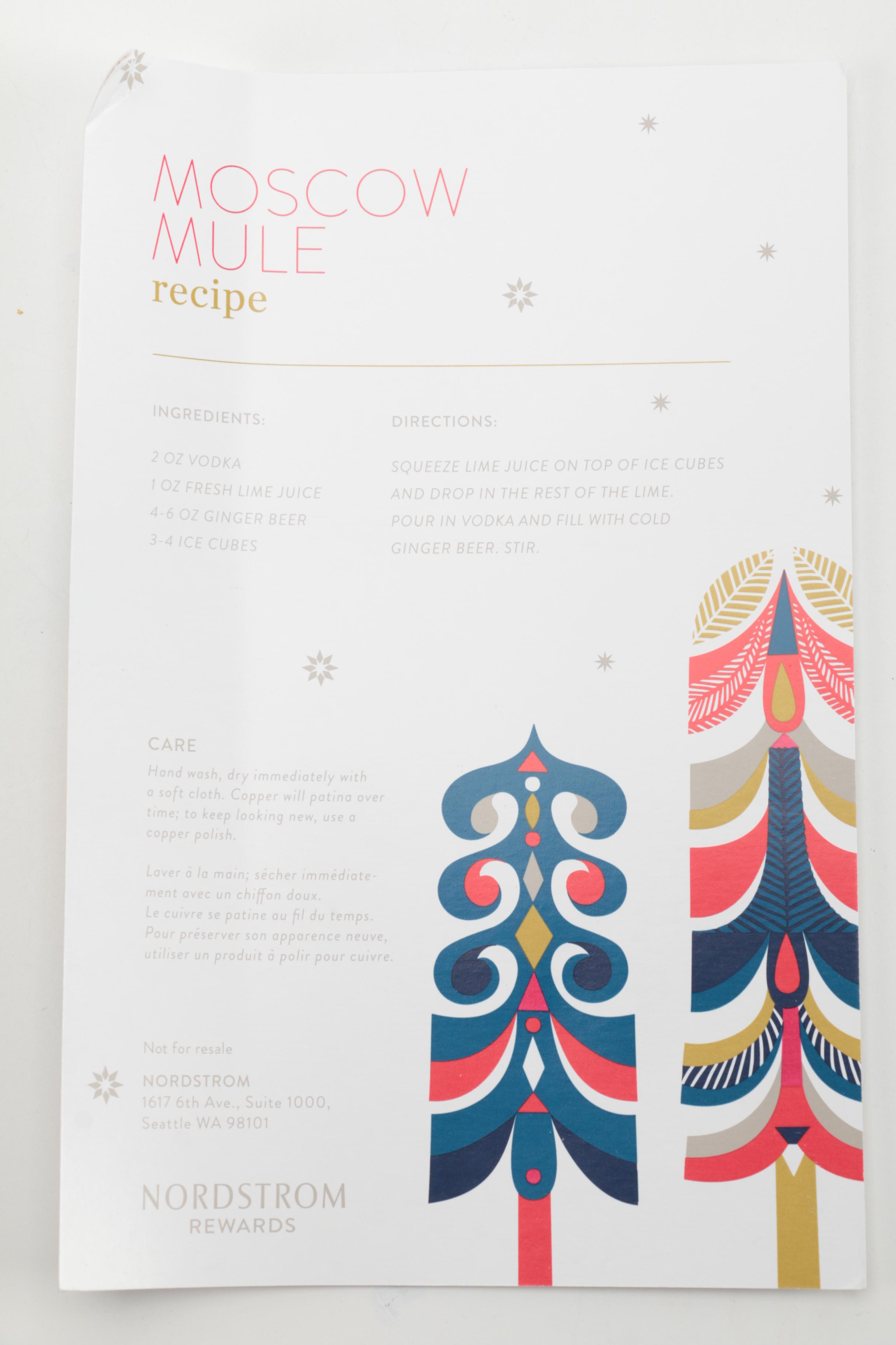 Nordstrom at Home Copper Moscow Mule Mugs Set of Four