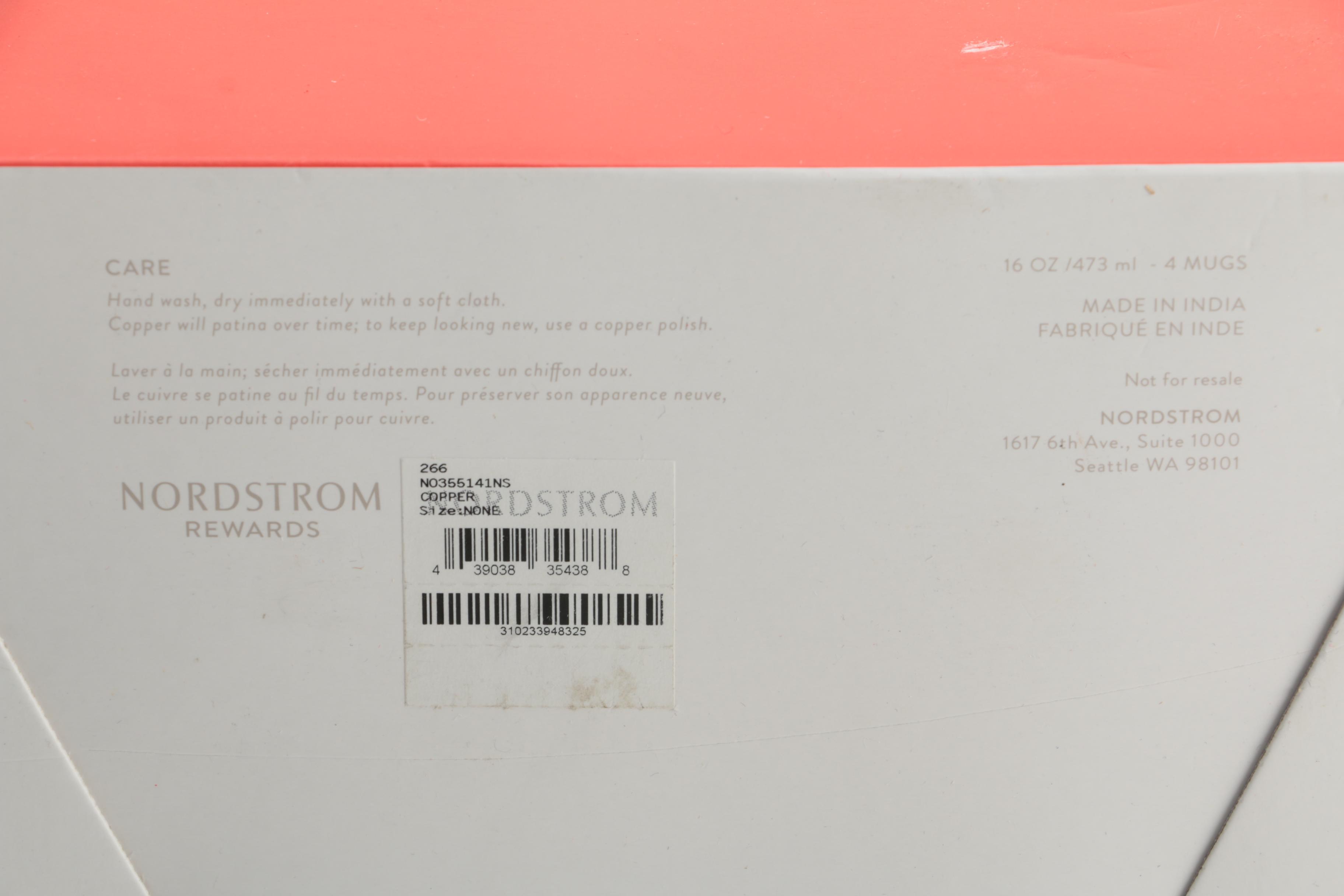 Nordstrom at Home Copper Moscow Mule Mugs Set of Four