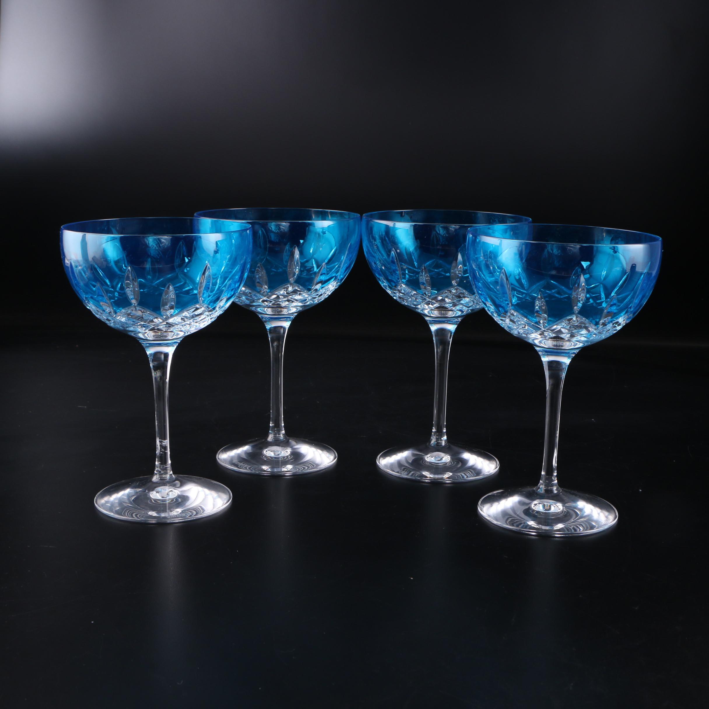 Waterford "Lismore Pops" Aqua Crystal Cocktail Glasses, 2016–2019