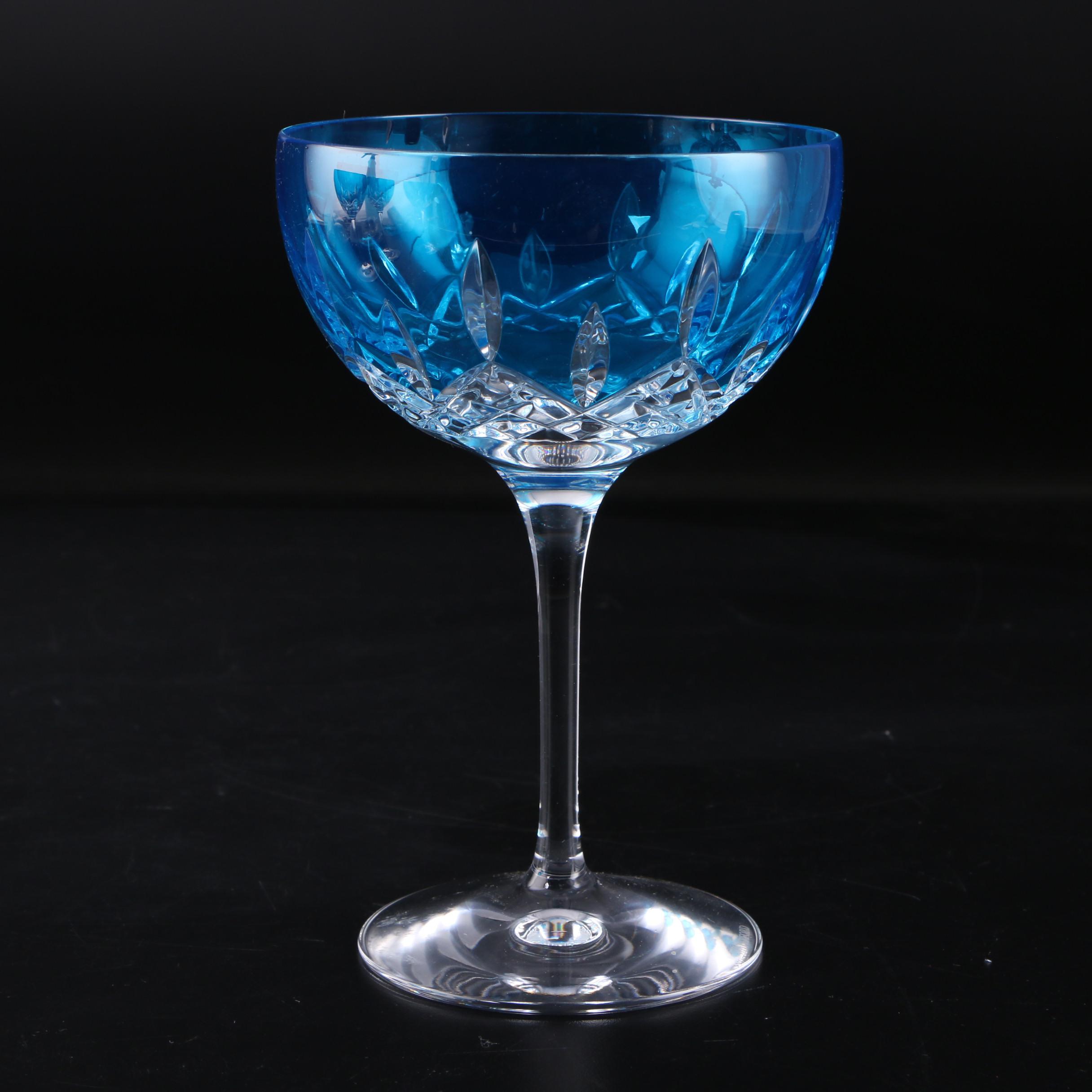 Waterford "Lismore Pops" Aqua Crystal Cocktail Glasses, 2016–2019