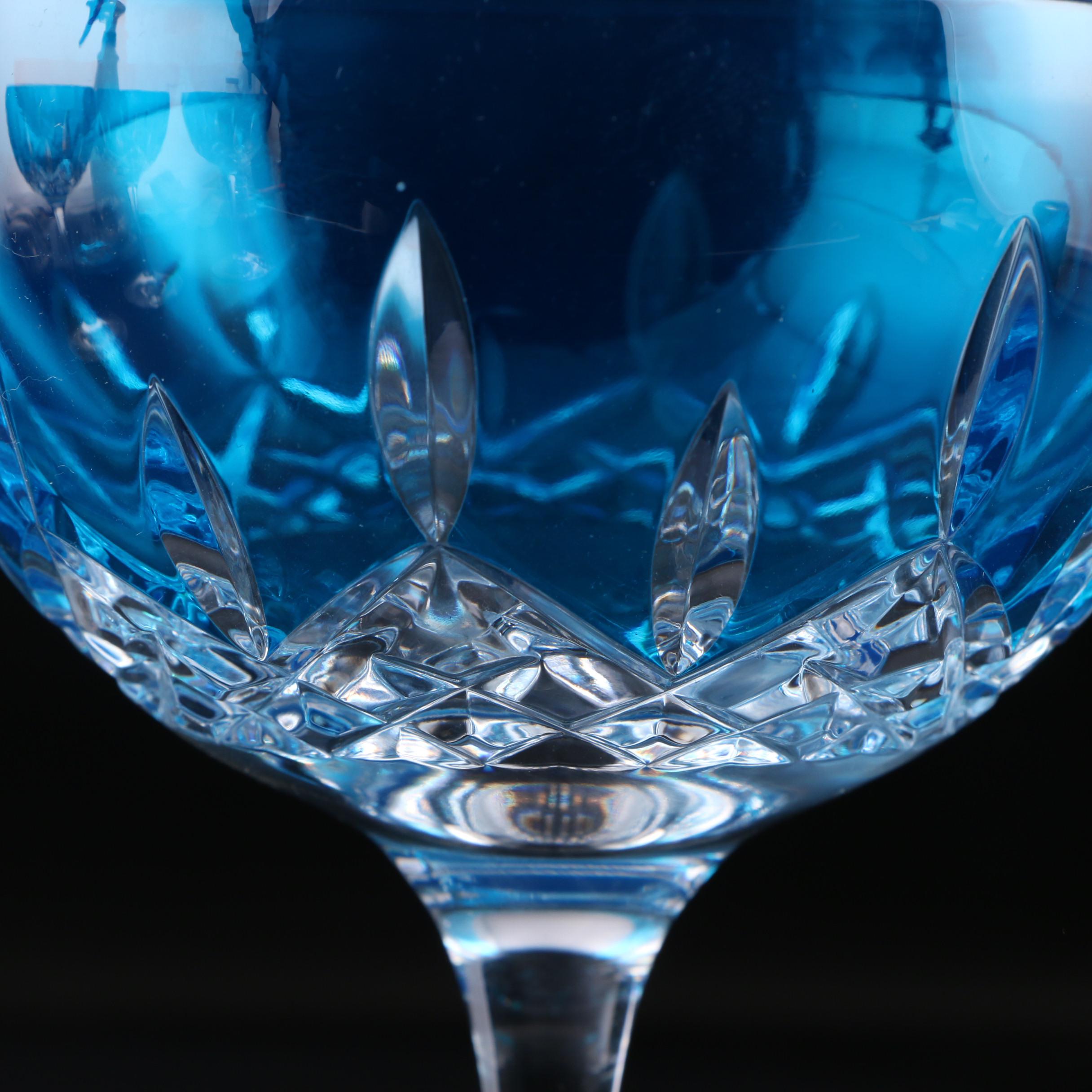Waterford "Lismore Pops" Aqua Crystal Cocktail Glasses, 2016–2019