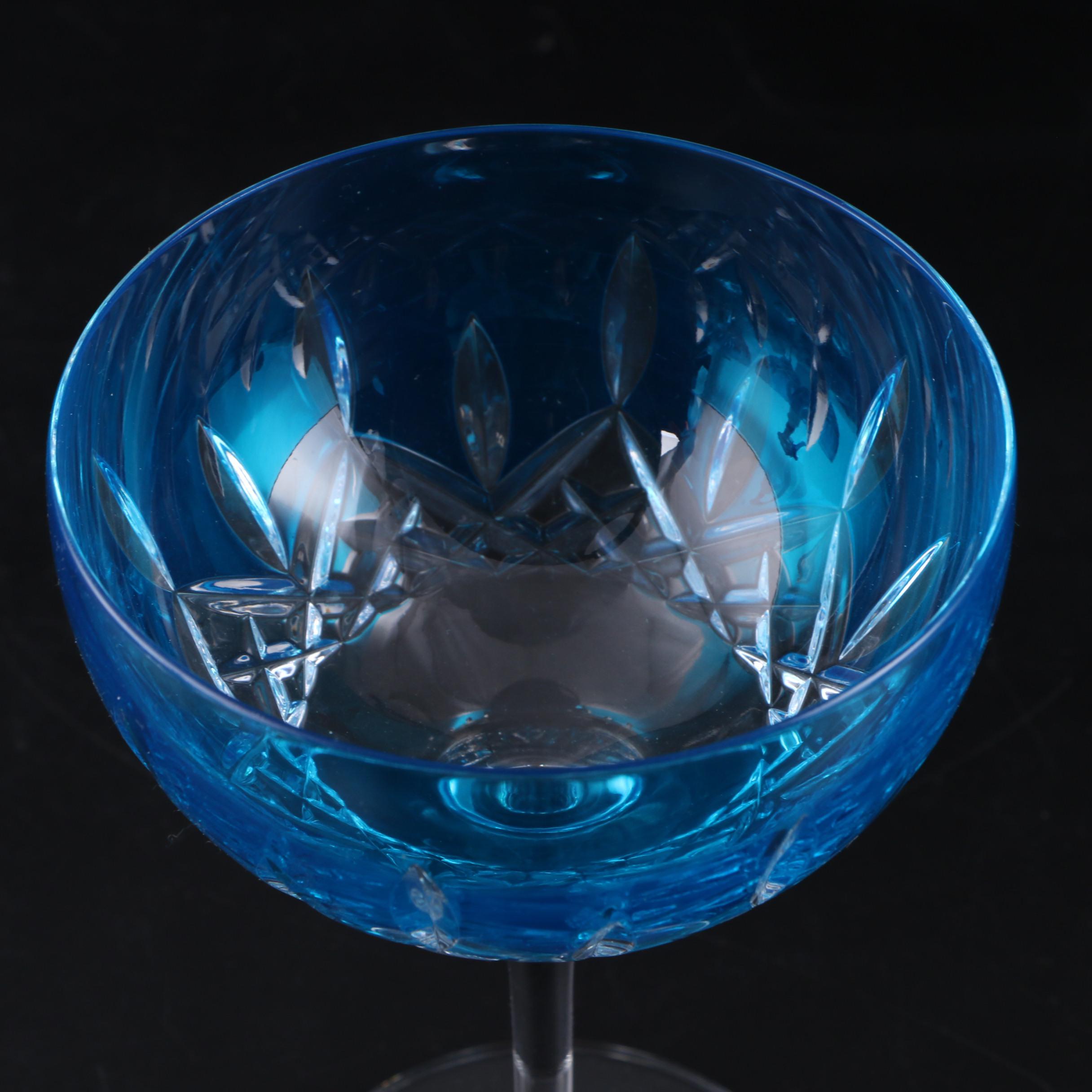 Waterford "Lismore Pops" Aqua Crystal Cocktail Glasses, 2016–2019
