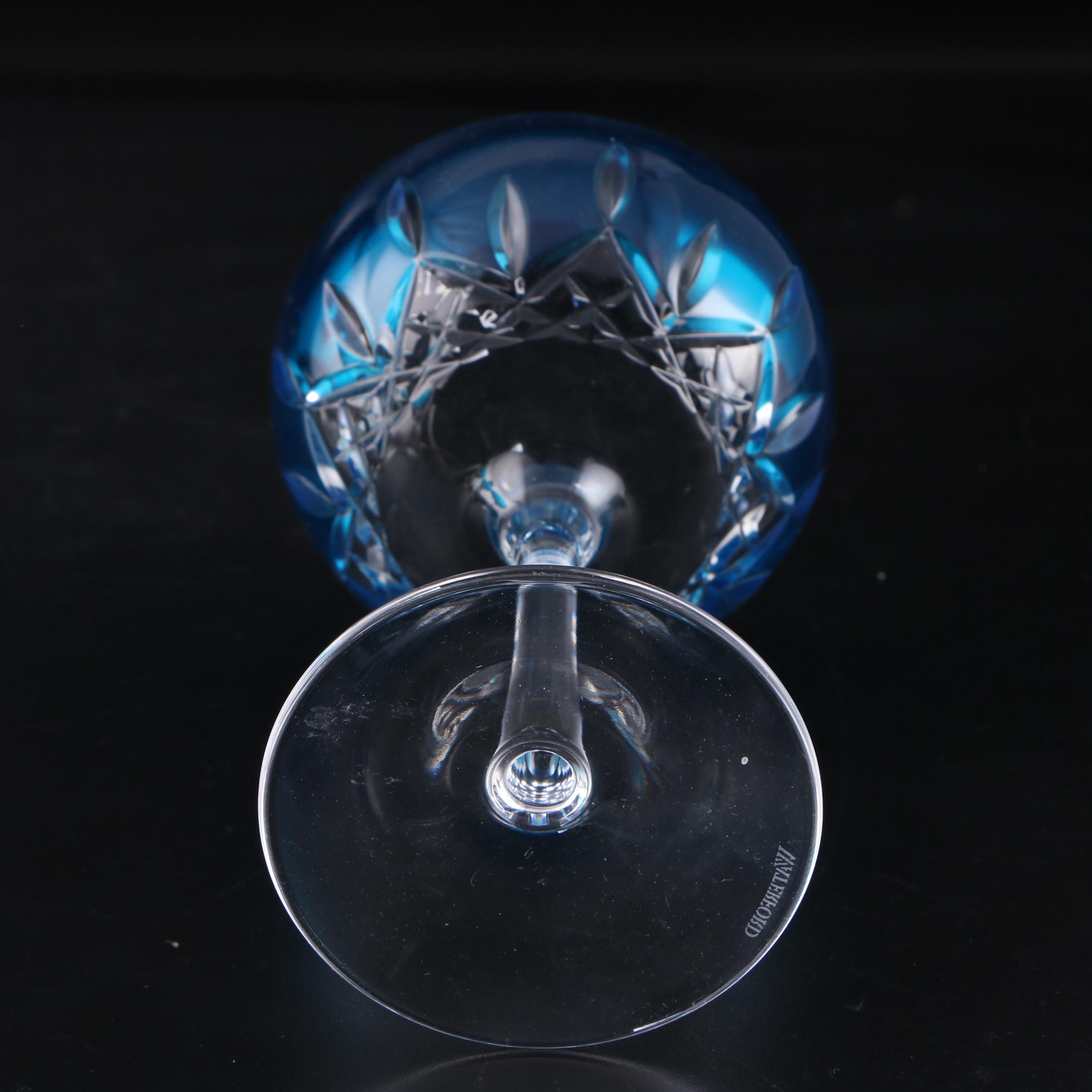 Waterford "Lismore Pops" Aqua Crystal Cocktail Glasses, 2016–2019