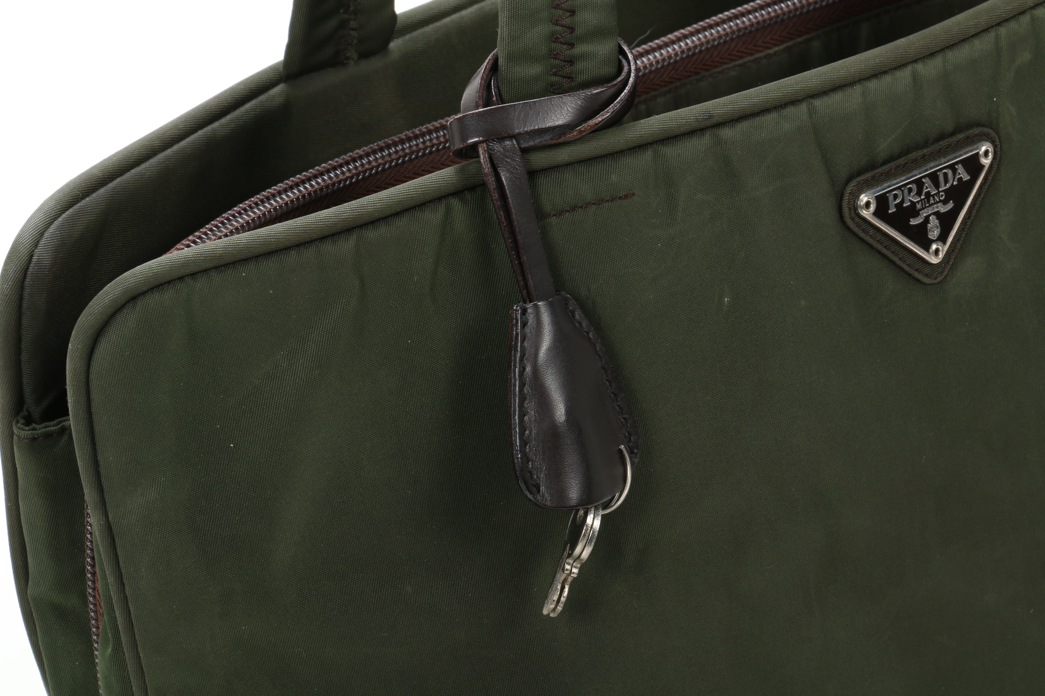 Prada Tote in Green Tessuto Nylon