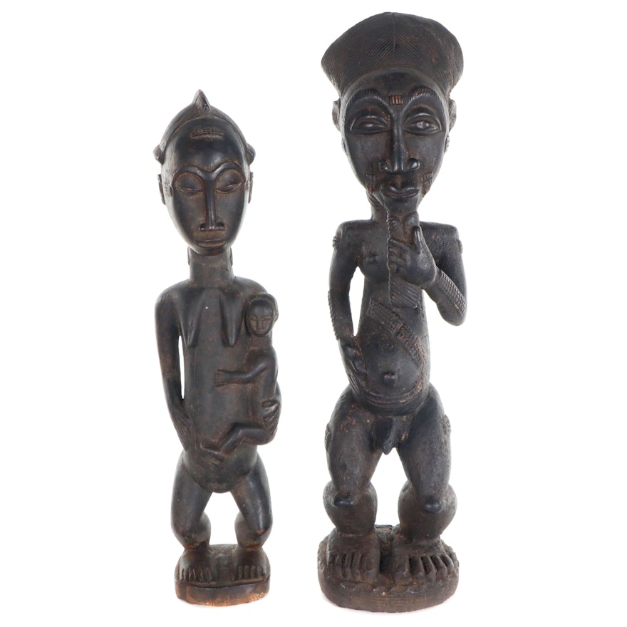 Baule Hand-Carved Wooden Figures, Côte d'Ivoire