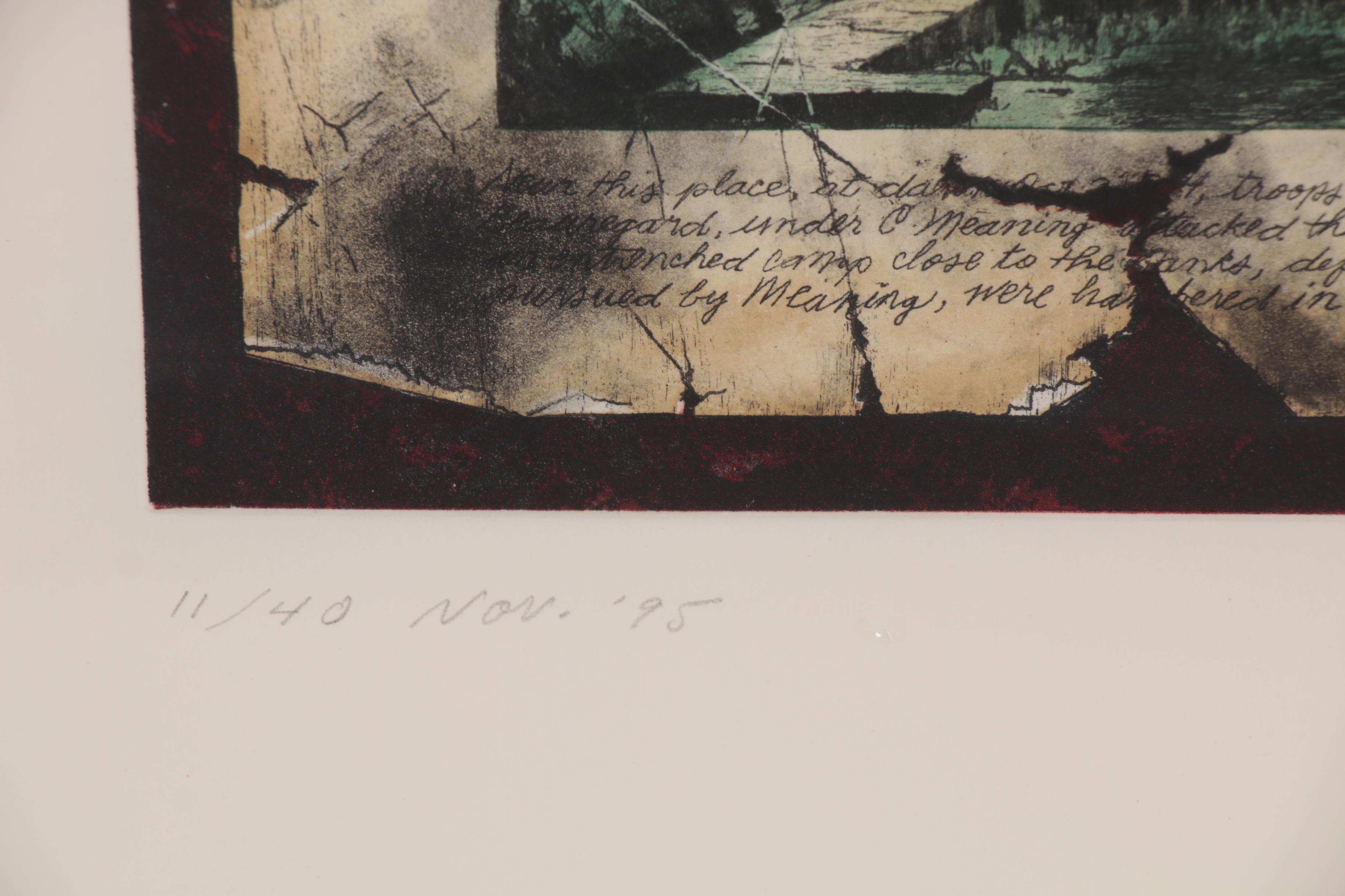 Michael Flanagan Etching "Easter Creek", 1995