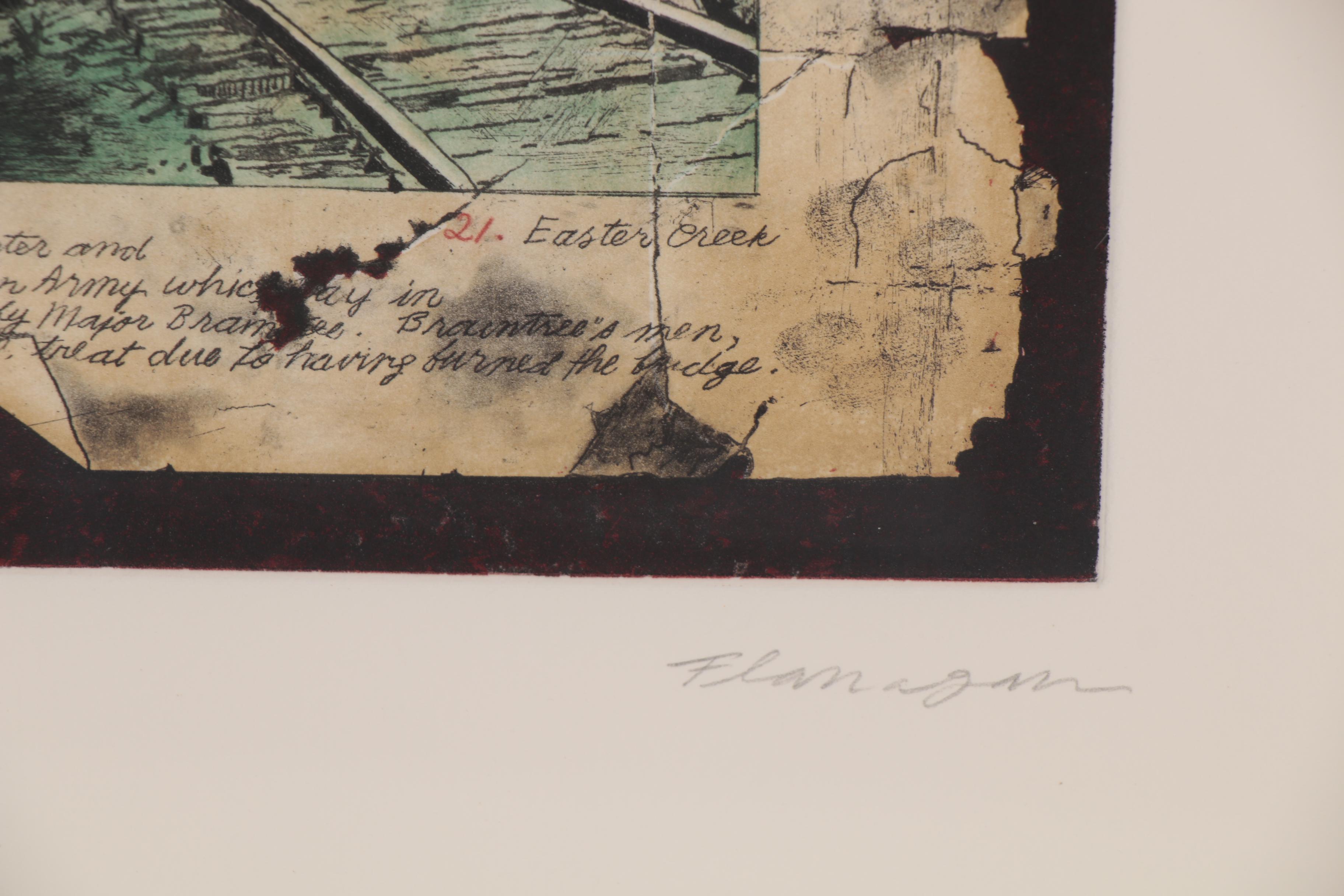 Michael Flanagan Etching "Easter Creek", 1995