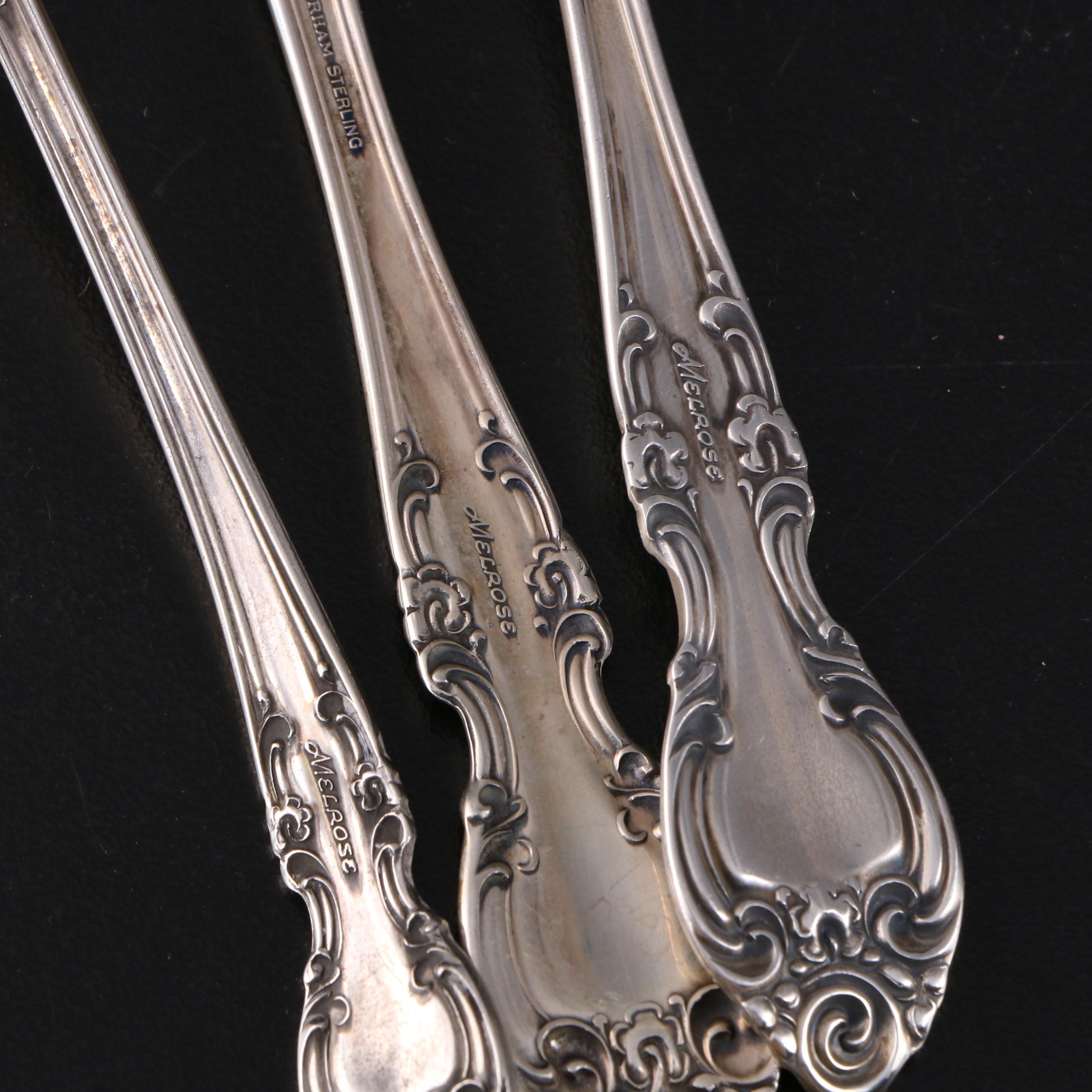 Gorham "Melrose" Sterling Silver Flatware and Serveware