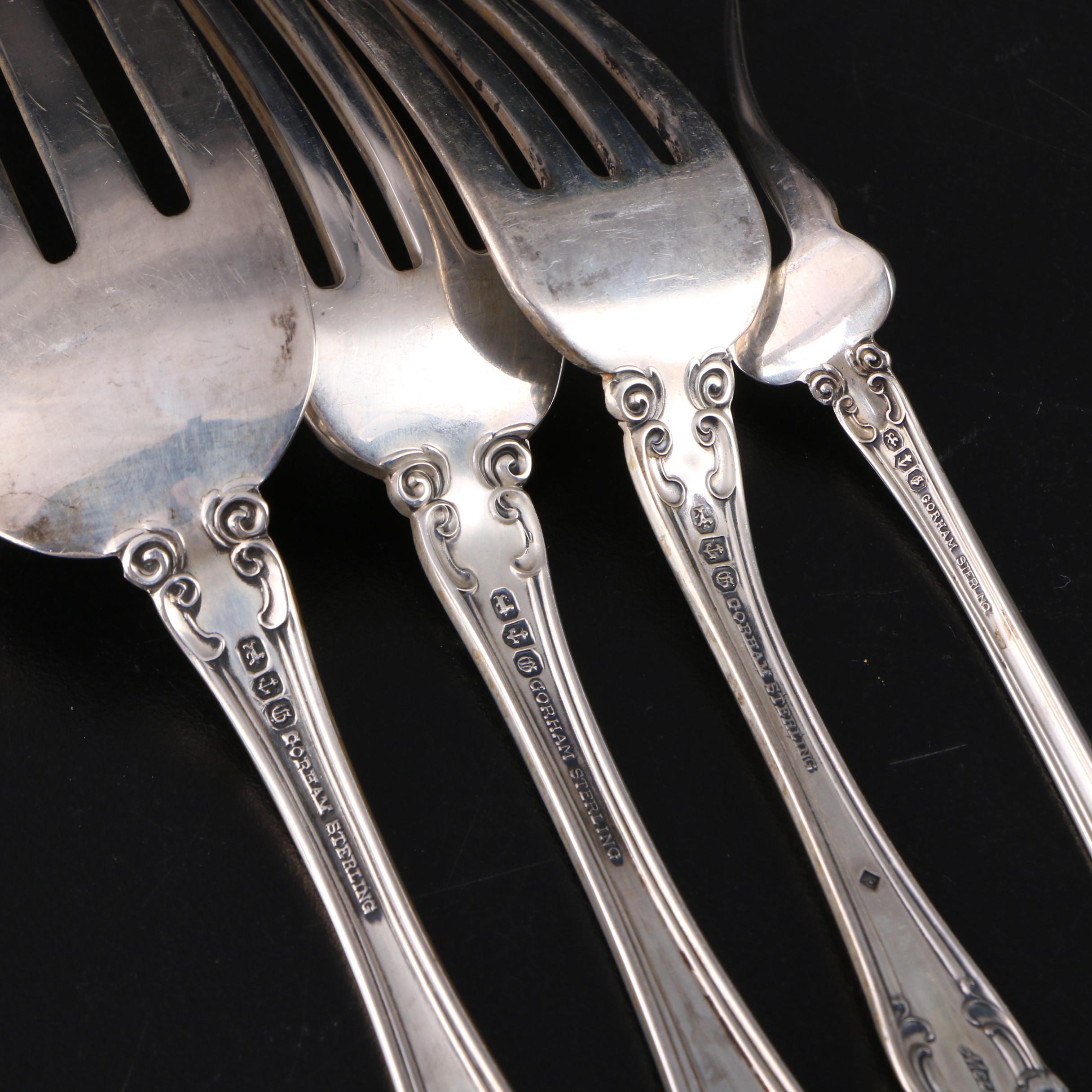 Gorham "Melrose" Sterling Silver Flatware and Serveware