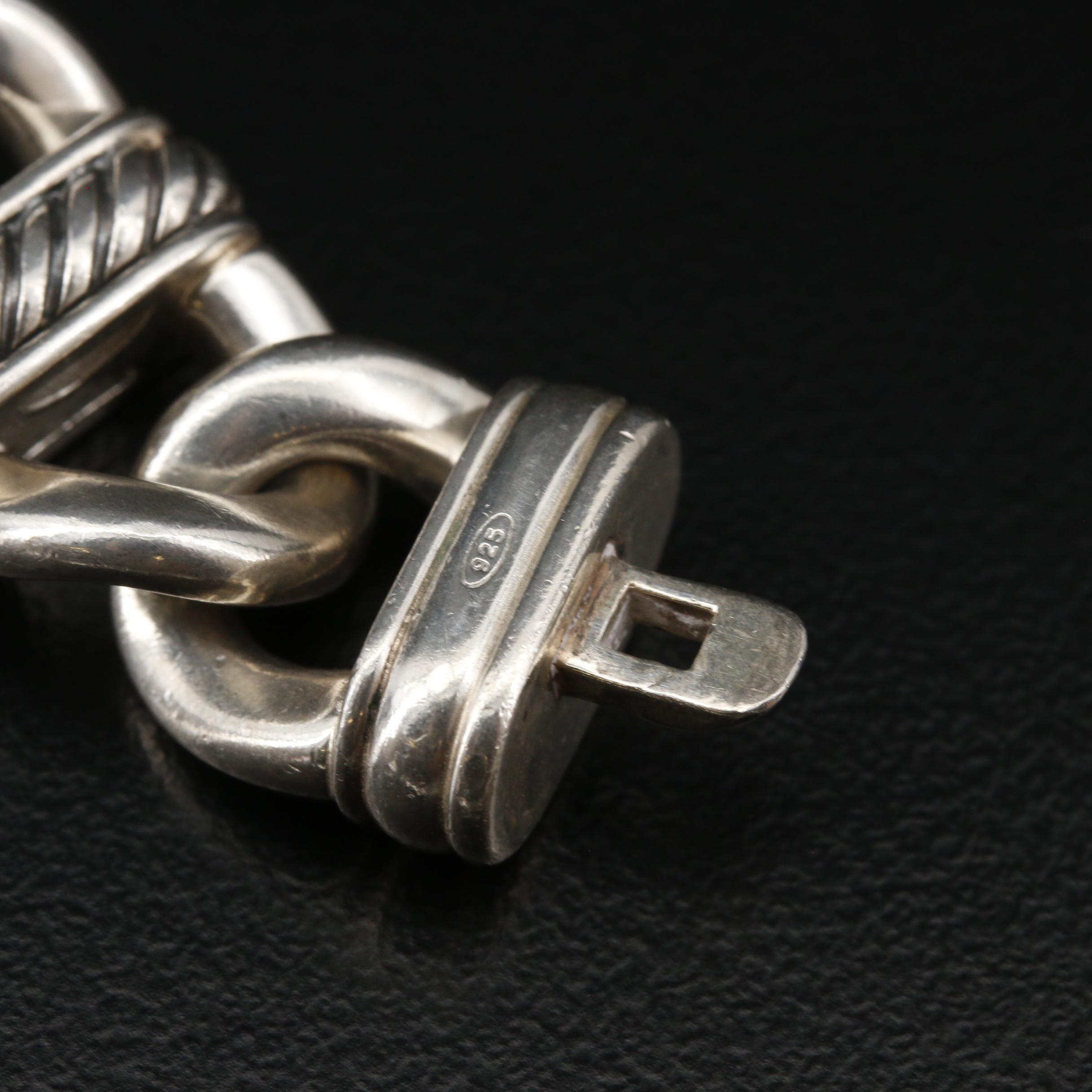 David Yurman Madison Diamond and Sterling Silver with MOP Cable Watch