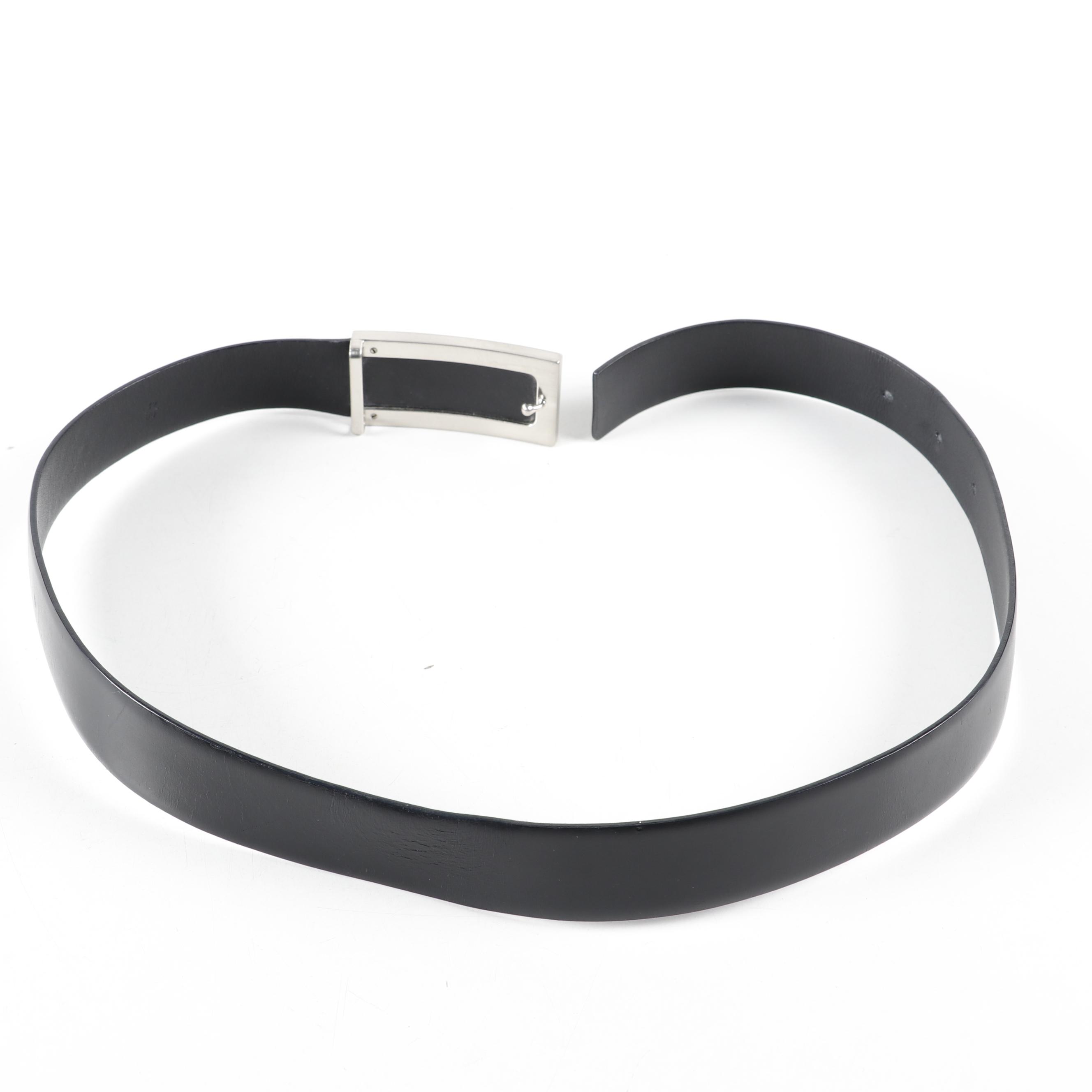 Prada Black Leather Belt