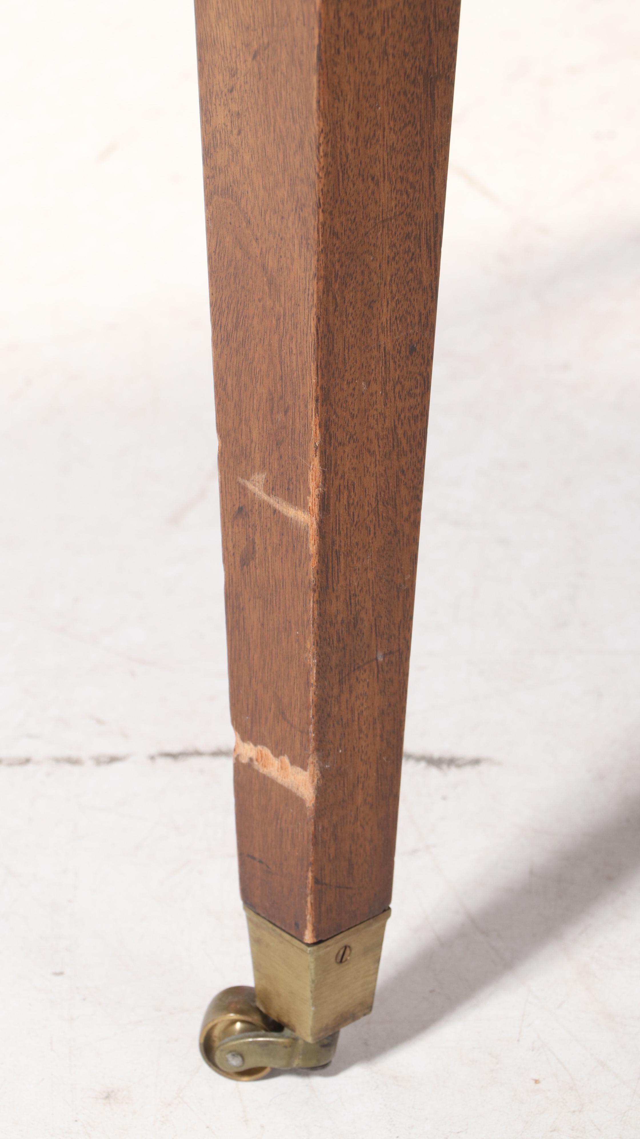 Old Colony Furniture Co Federal Style Mahogany, Yew, and Marble Top Coffee Table