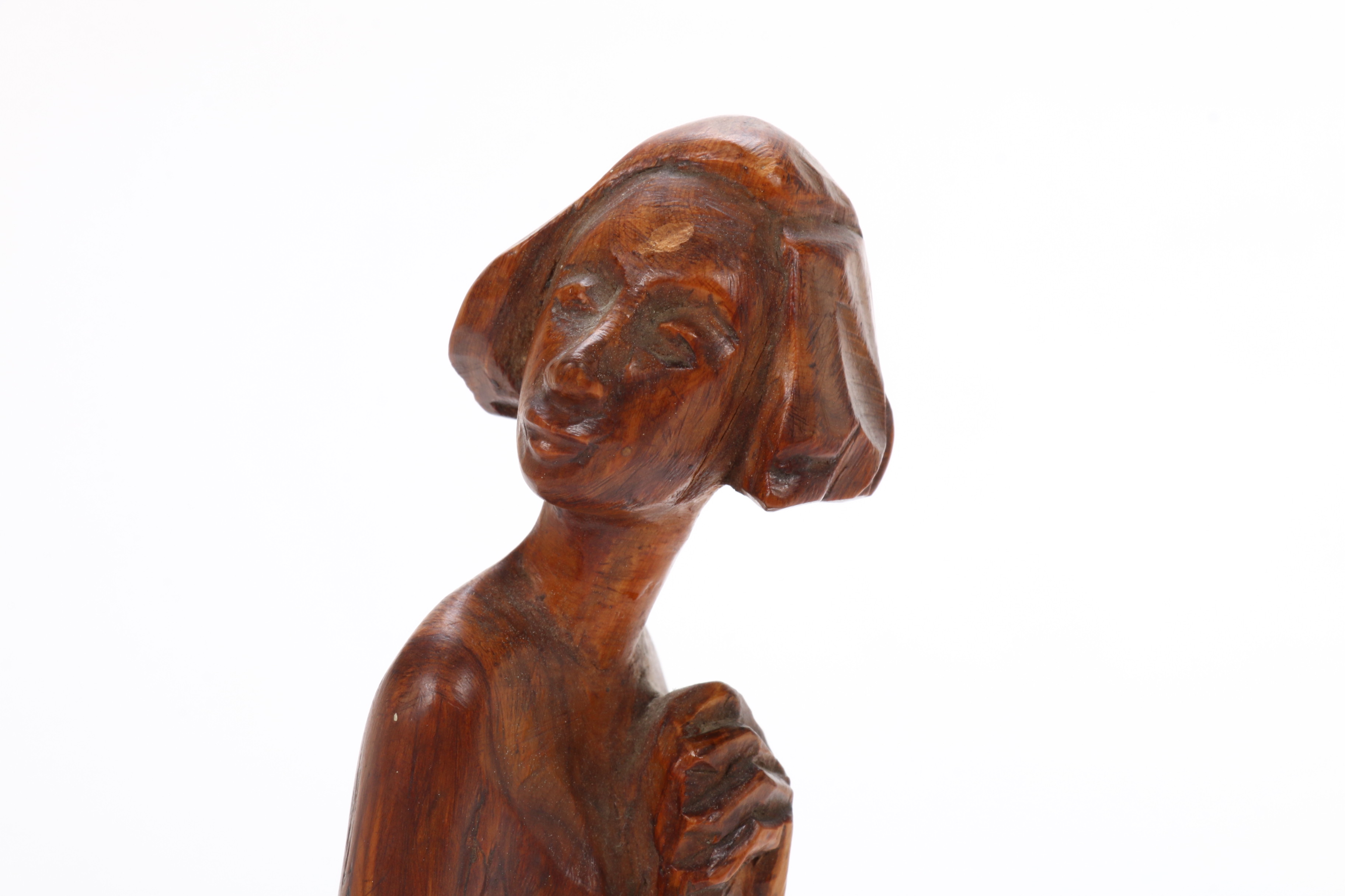 W. G. Hodgson Juniper Root Wood Carving of Female Nude, Mid 20th Century