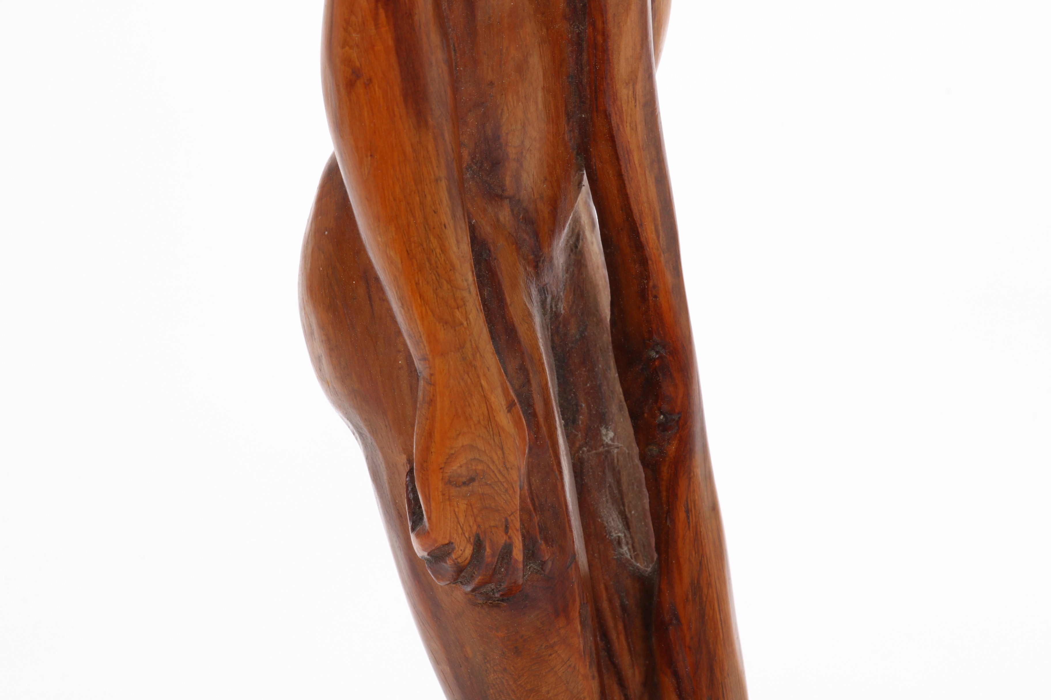 W. G. Hodgson Juniper Root Wood Carving of Female Nude, Mid 20th Century