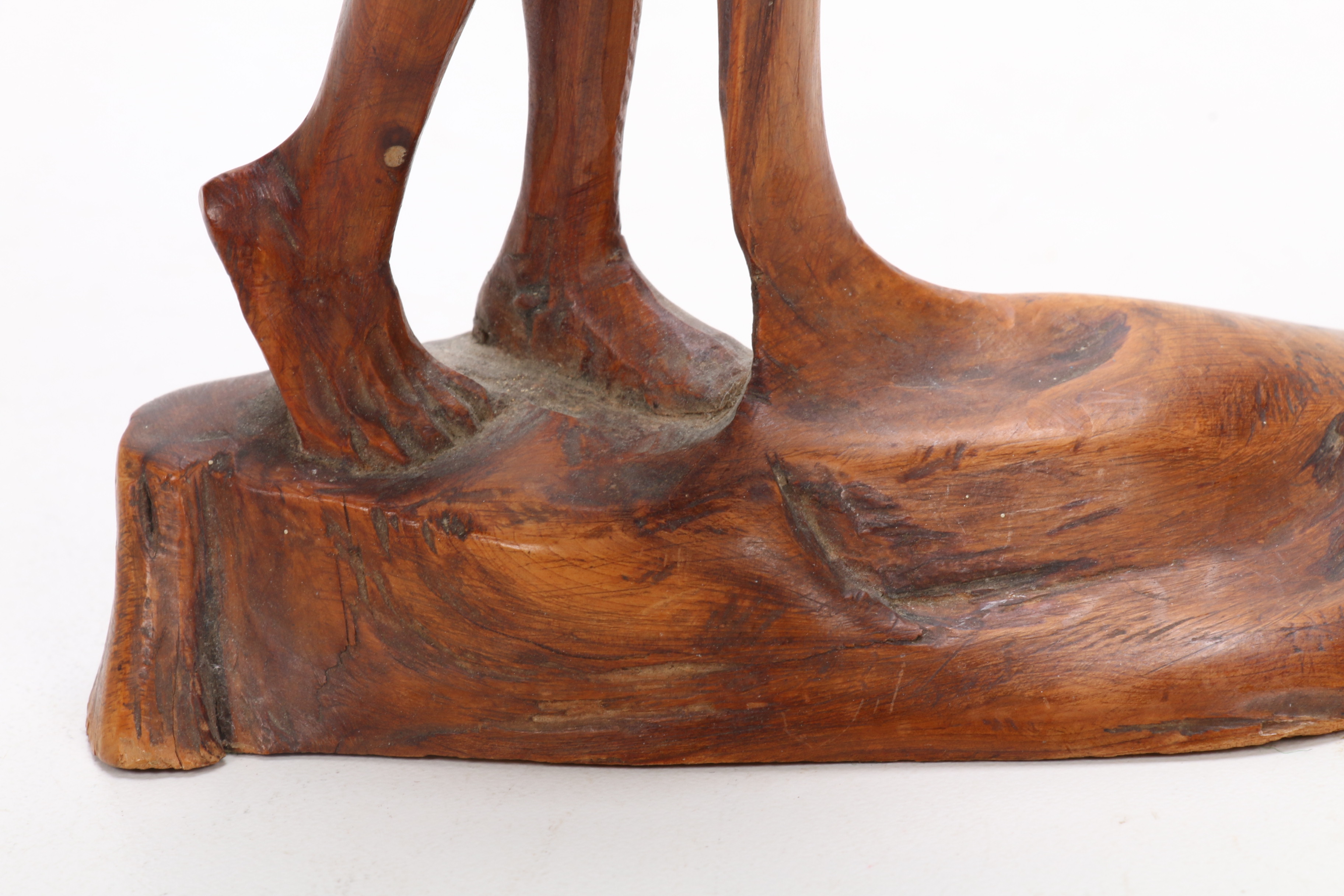 W. G. Hodgson Juniper Root Wood Carving of Female Nude, Mid 20th Century