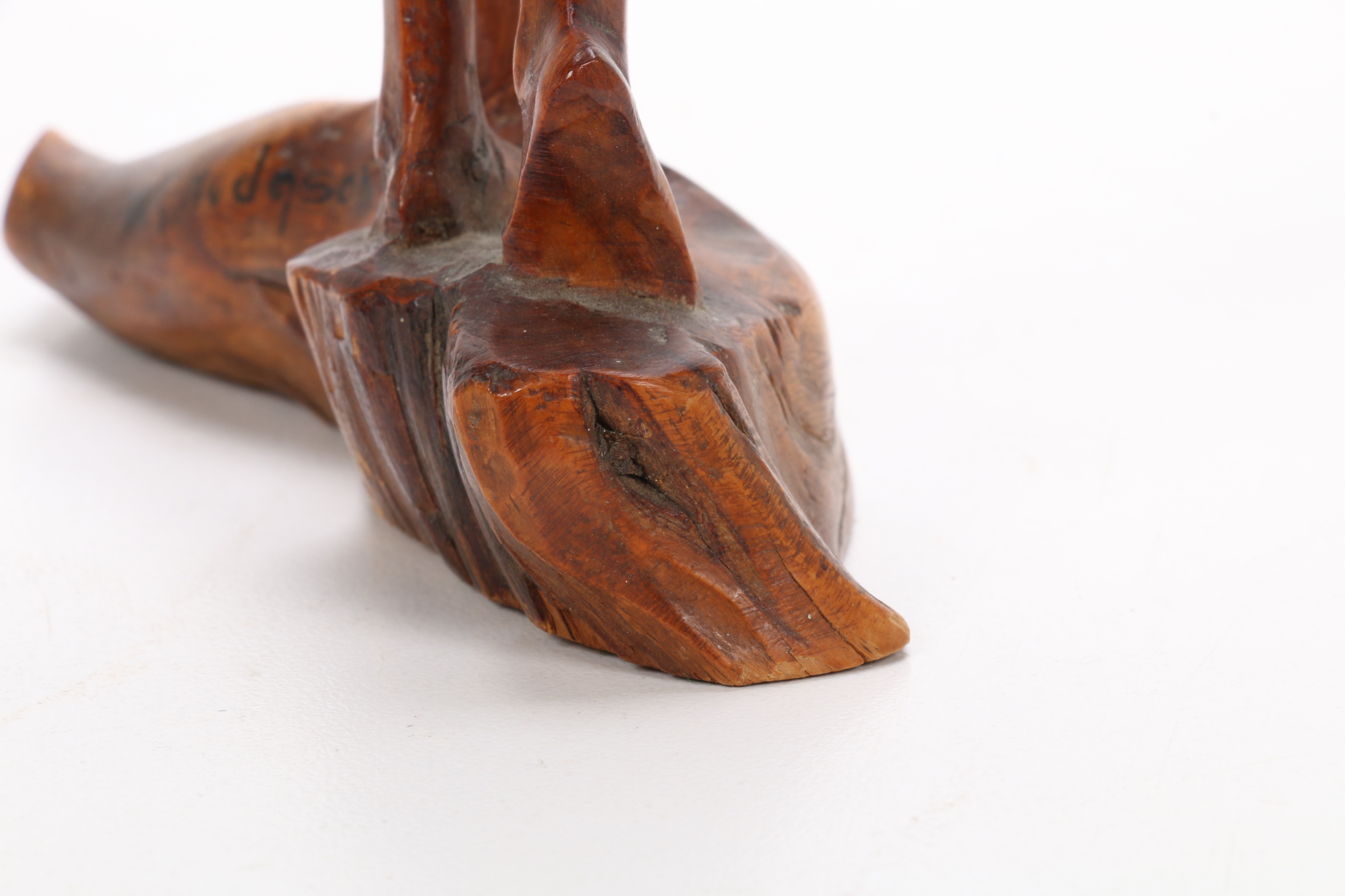 W. G. Hodgson Juniper Root Wood Carving of Female Nude, Mid 20th Century