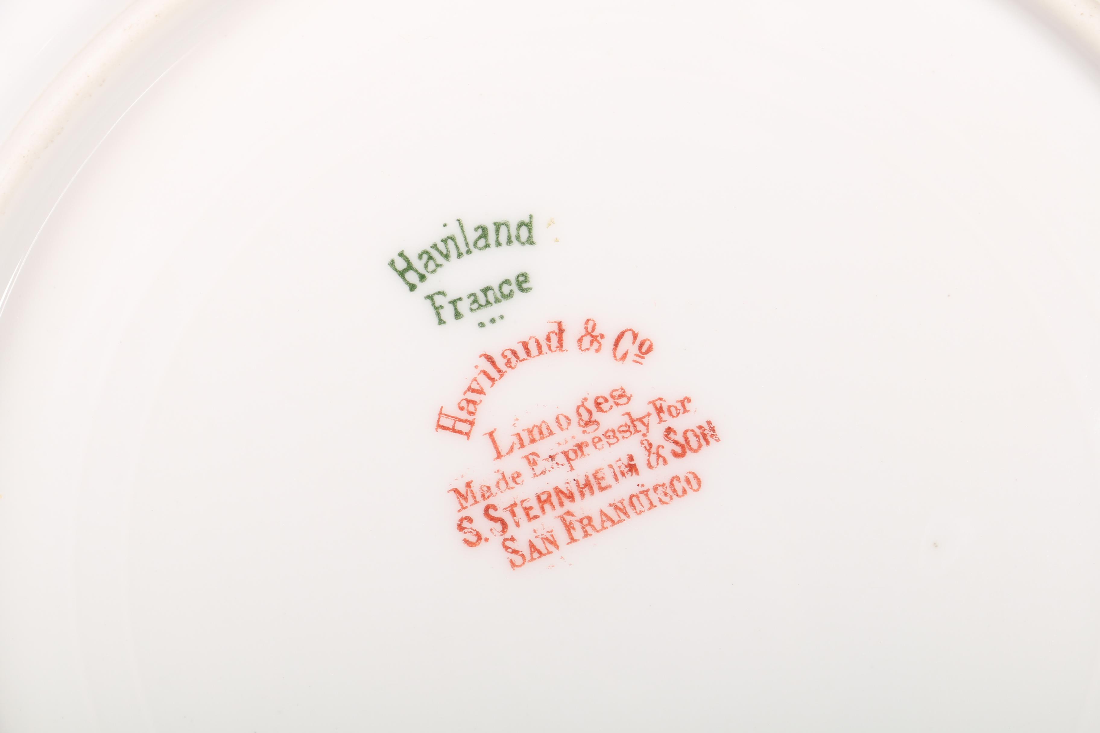 Haviland & Co. Limoges Porcelain Dinnerware, Early to Mid 20th Century