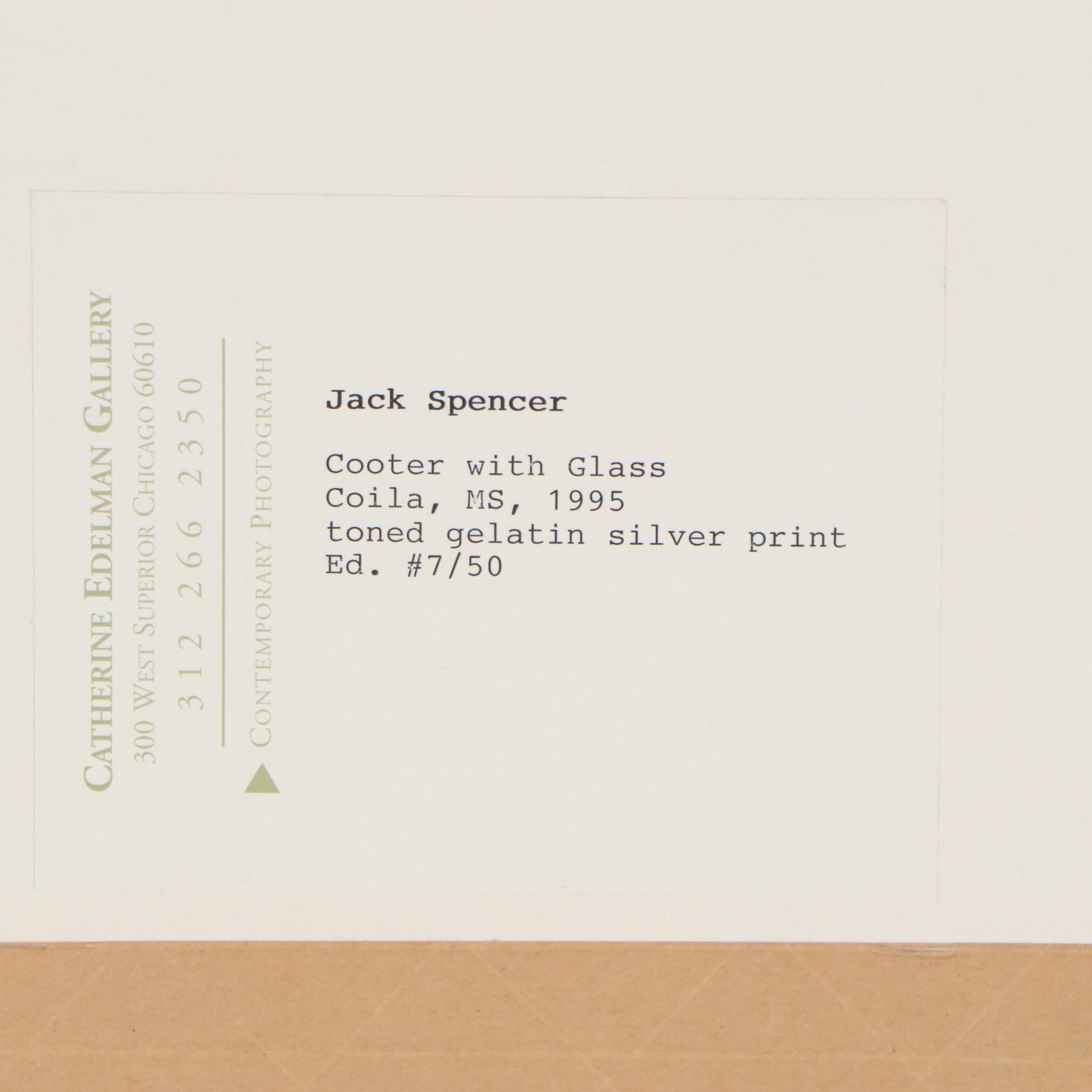 Jack Spencer Silver Gelatin Photograph "Cooter with Glass Coila, MS," 1995