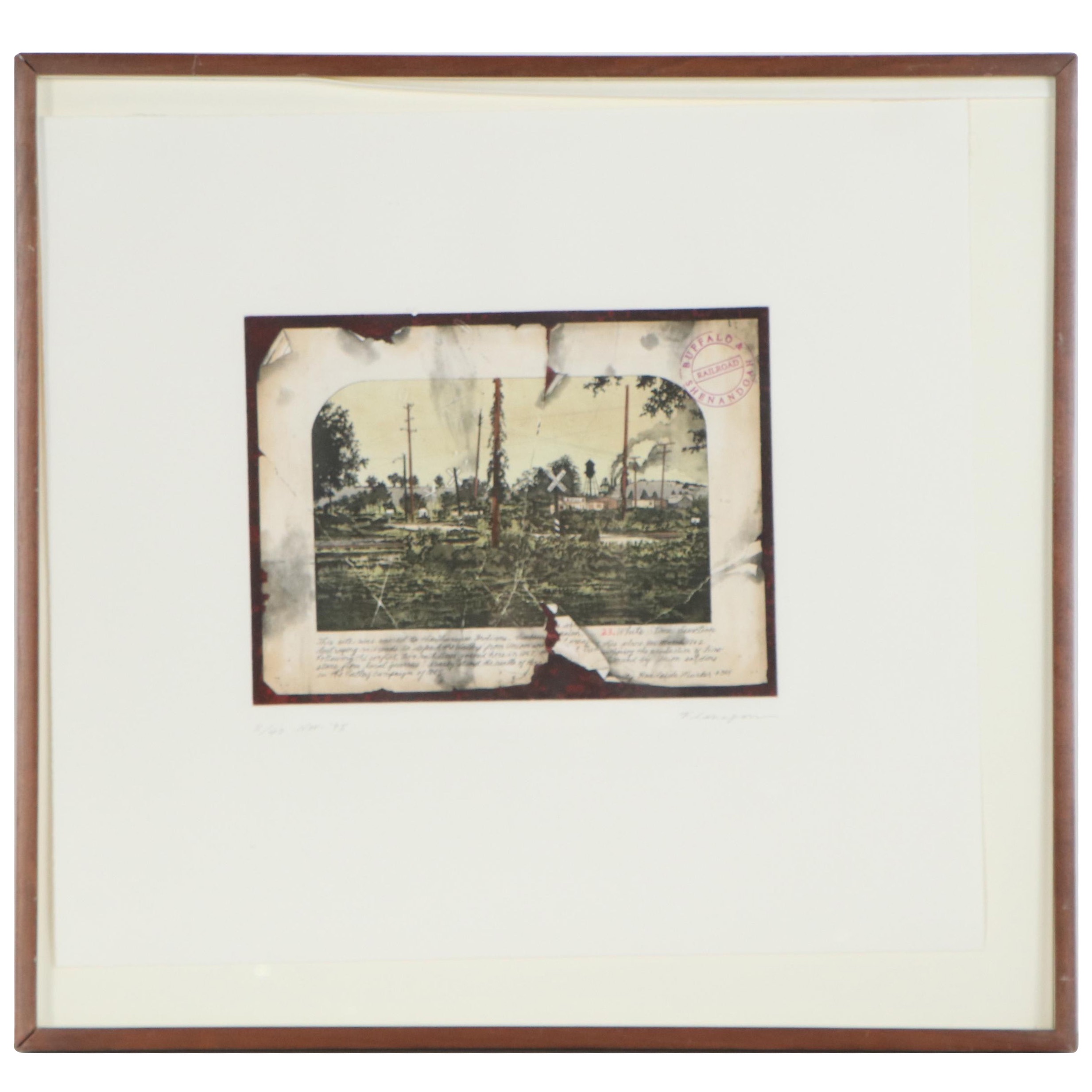 Michael Flanagan Etching "White Stone Junction," 1995