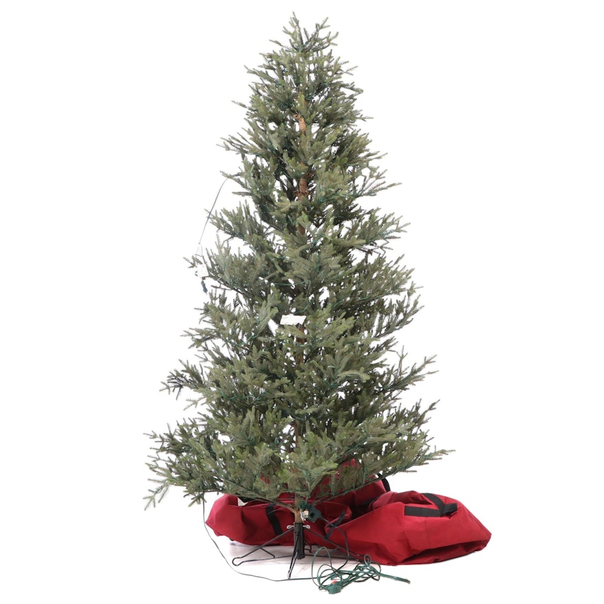 Balsam Hill 7.5' Pre-Lit Artificial Christmas Tree with Storage Bag