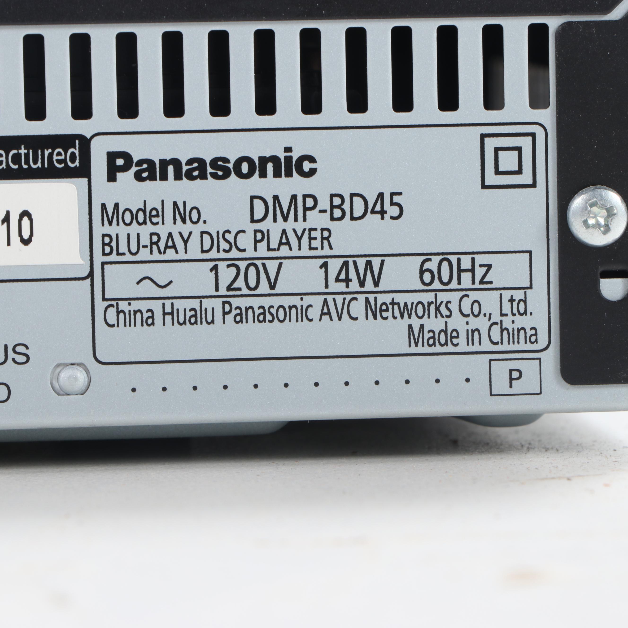 Panasonic DMP-BD45 Blu-ray Disc Player with HDMI Cord and Remote, 2010