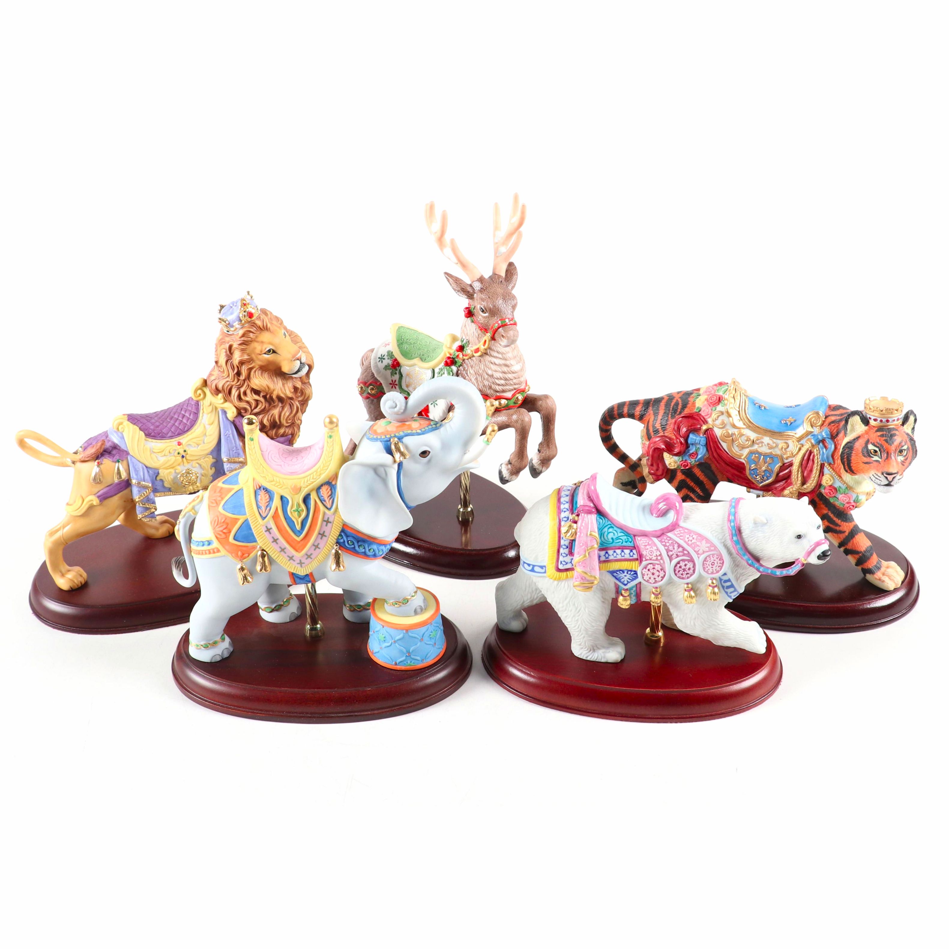 Lenox Limited Edition Carousel Collection Bone China Figurines, Late 20th C.