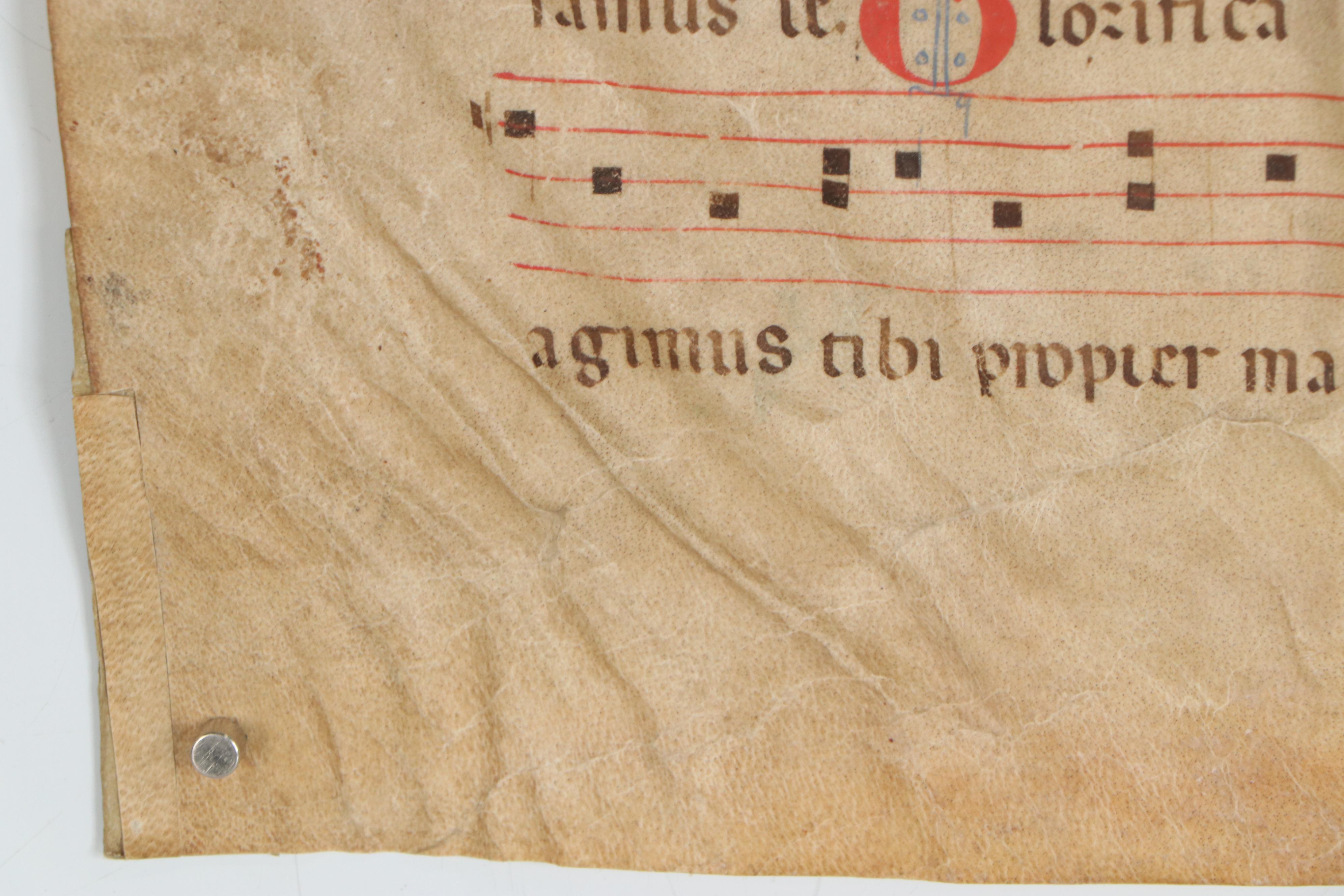 European Gradual Page "Leyson Kyrie, Gloria in Excelsis Deo", 15th Century