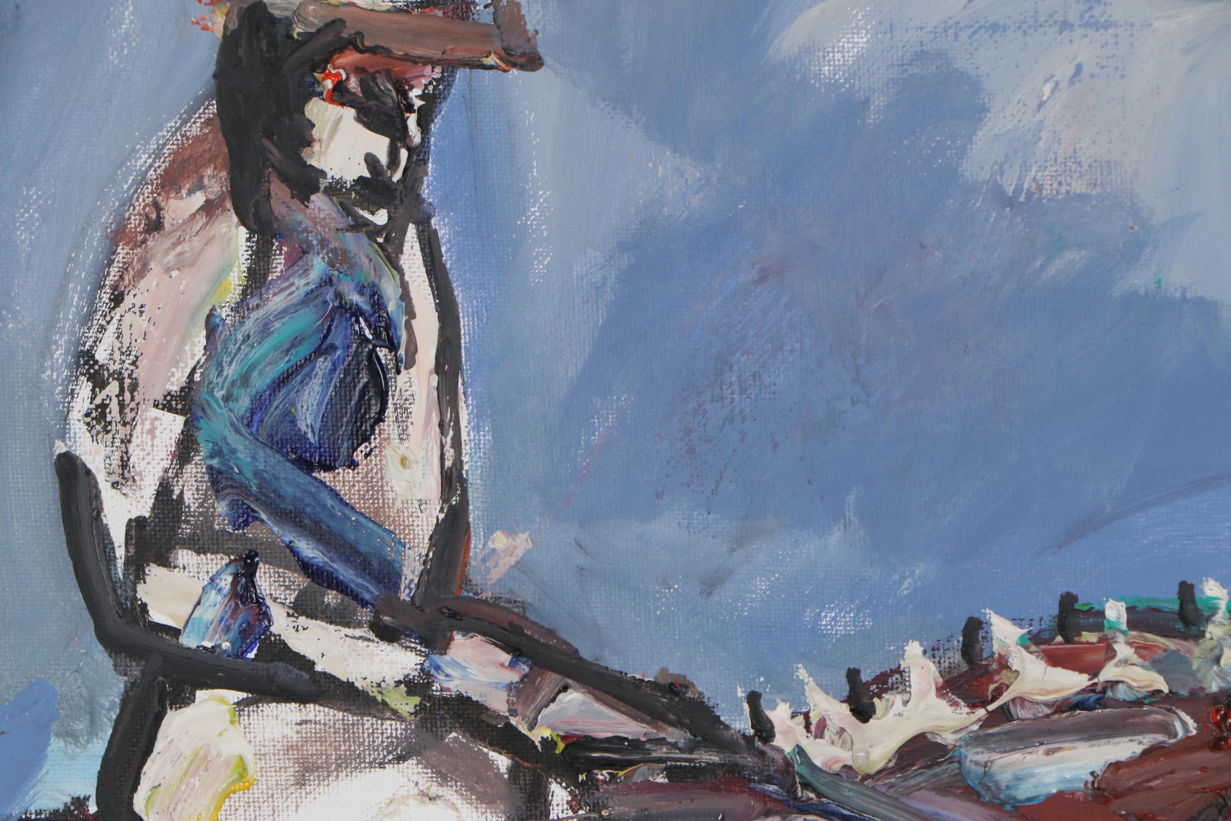 Enrique Gonzalez Horse Racing Oil Painting, 21st century