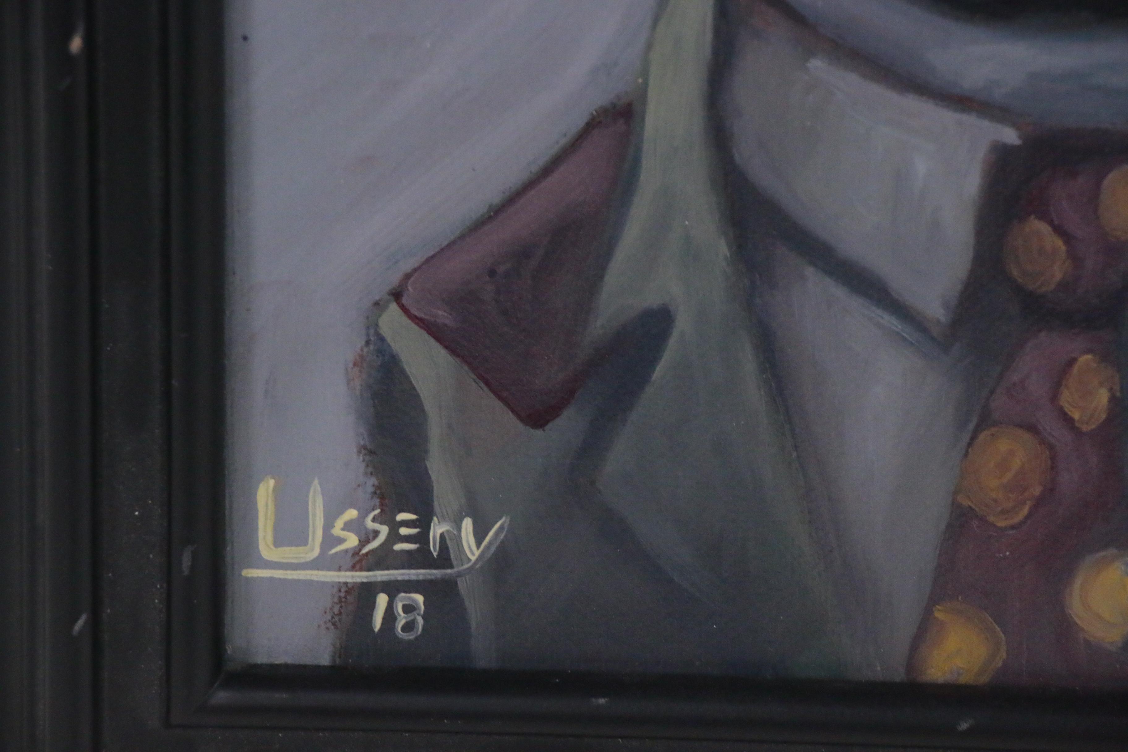 David Ussery Portrait Oil Painting of Anthropomorphic Dog "BoxCar," 2018