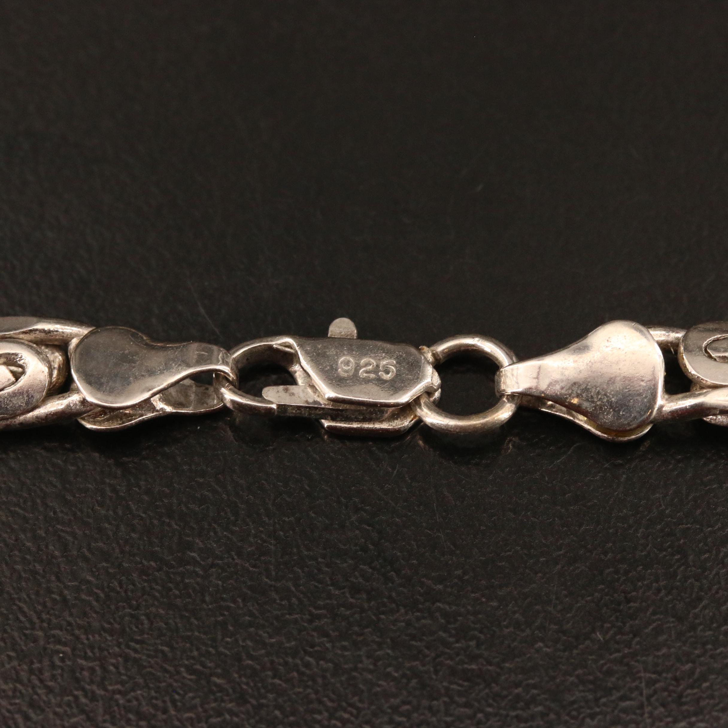 Sterling Silver Snail Link Chain Necklace