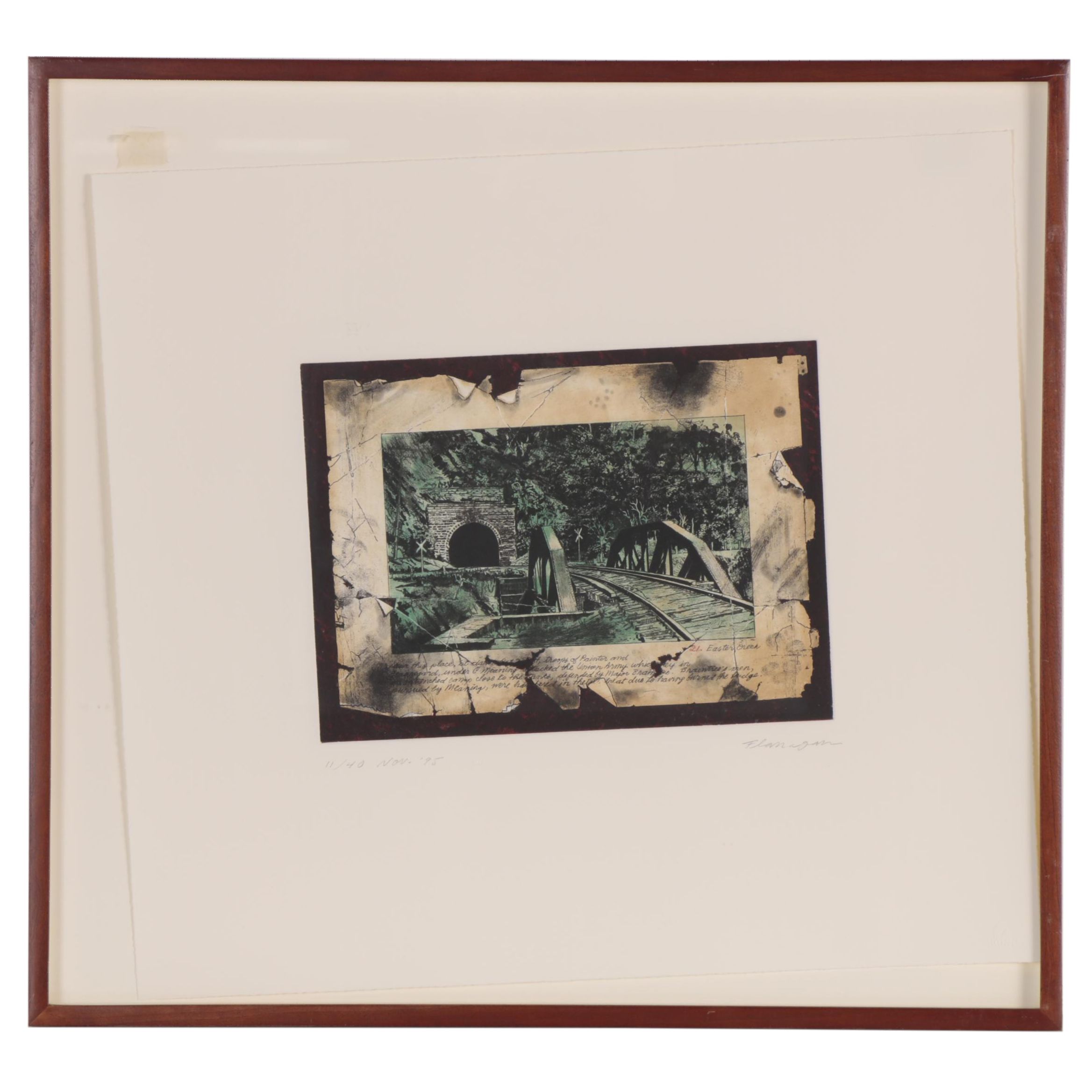 Michael Flanagan Etching "Easter Creek", 1995