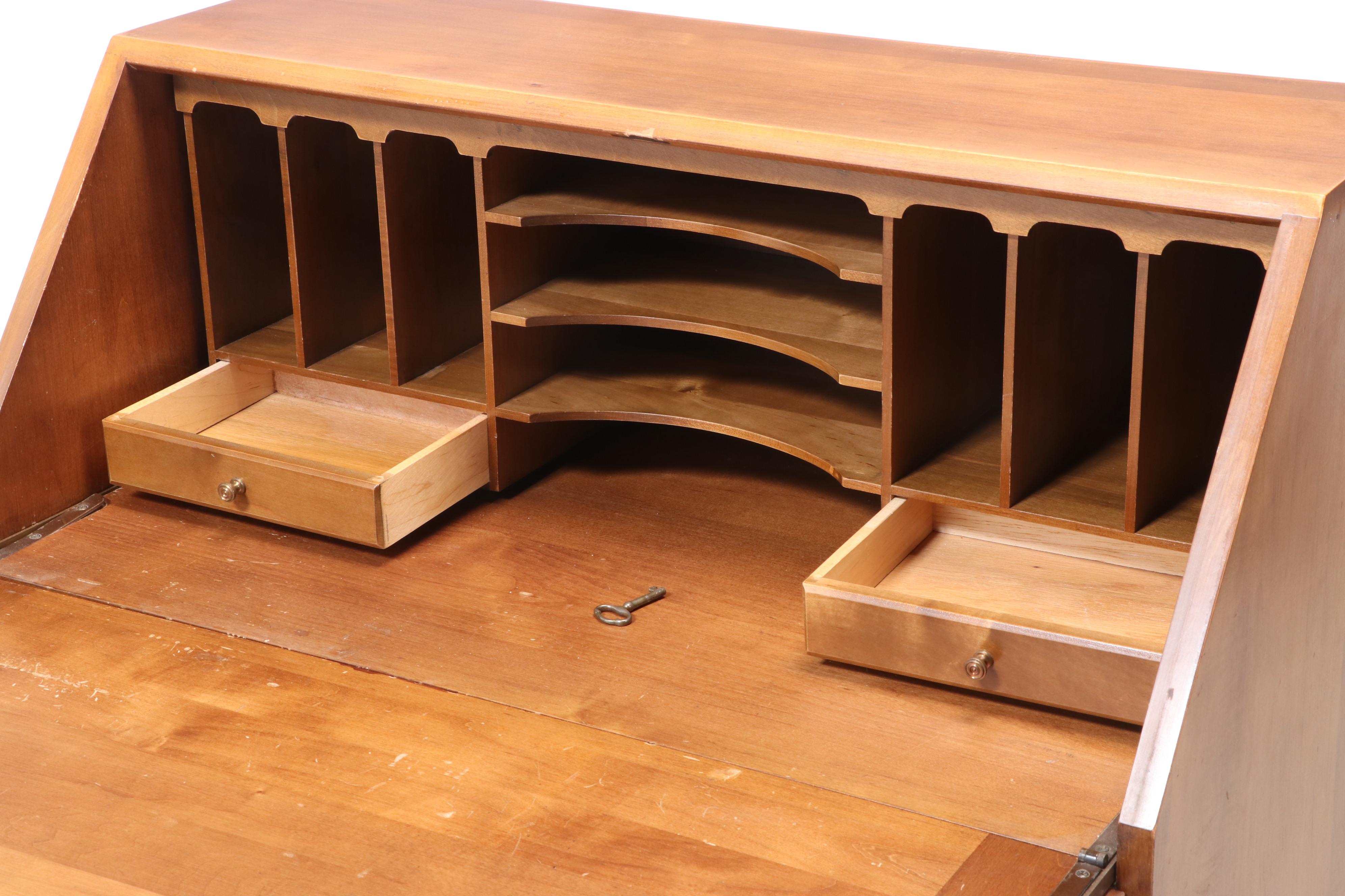 Maddox Table Maple Drop-Front Secretary, 20th Century