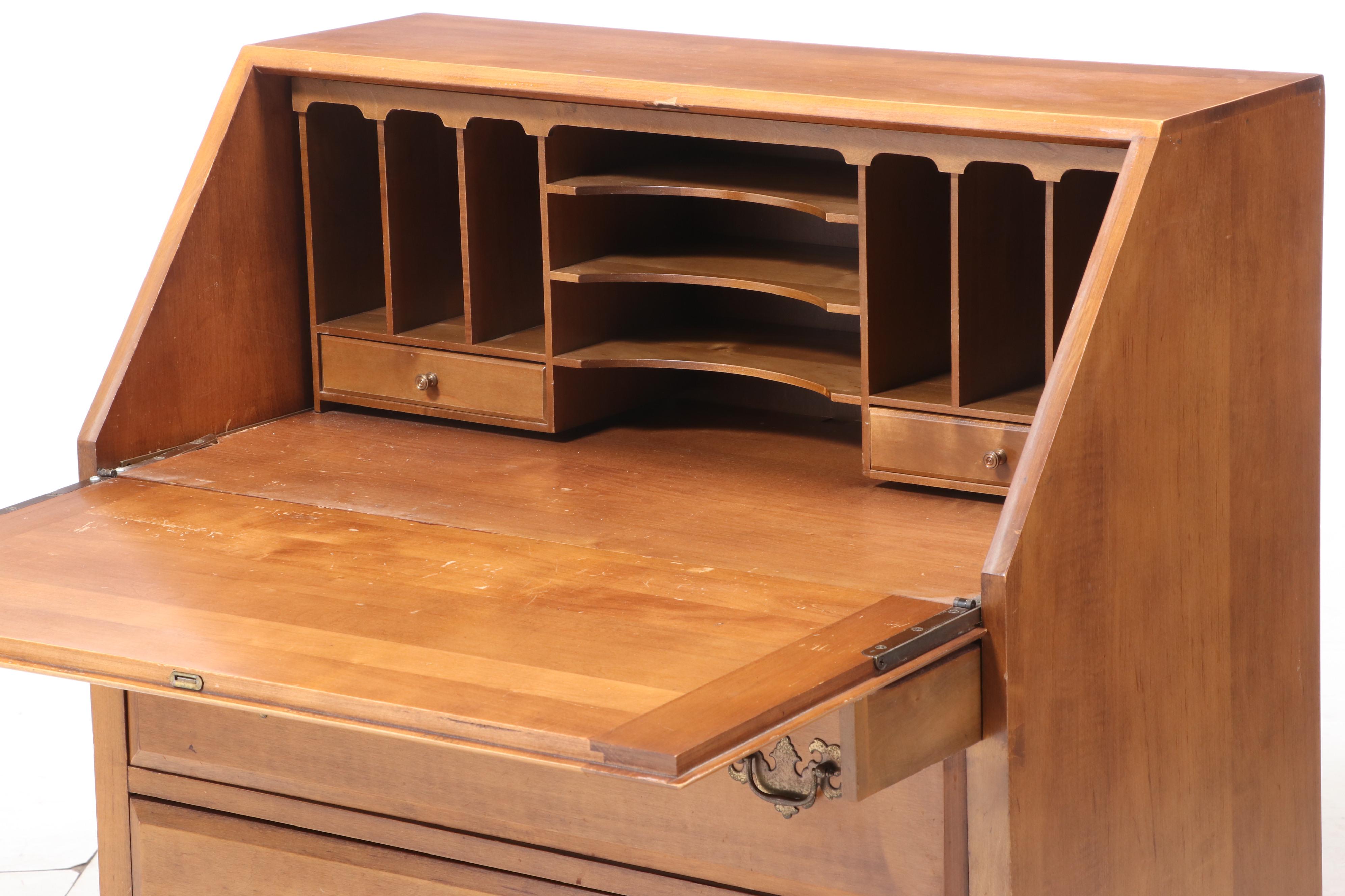 Maddox Table Maple Drop-Front Secretary, 20th Century