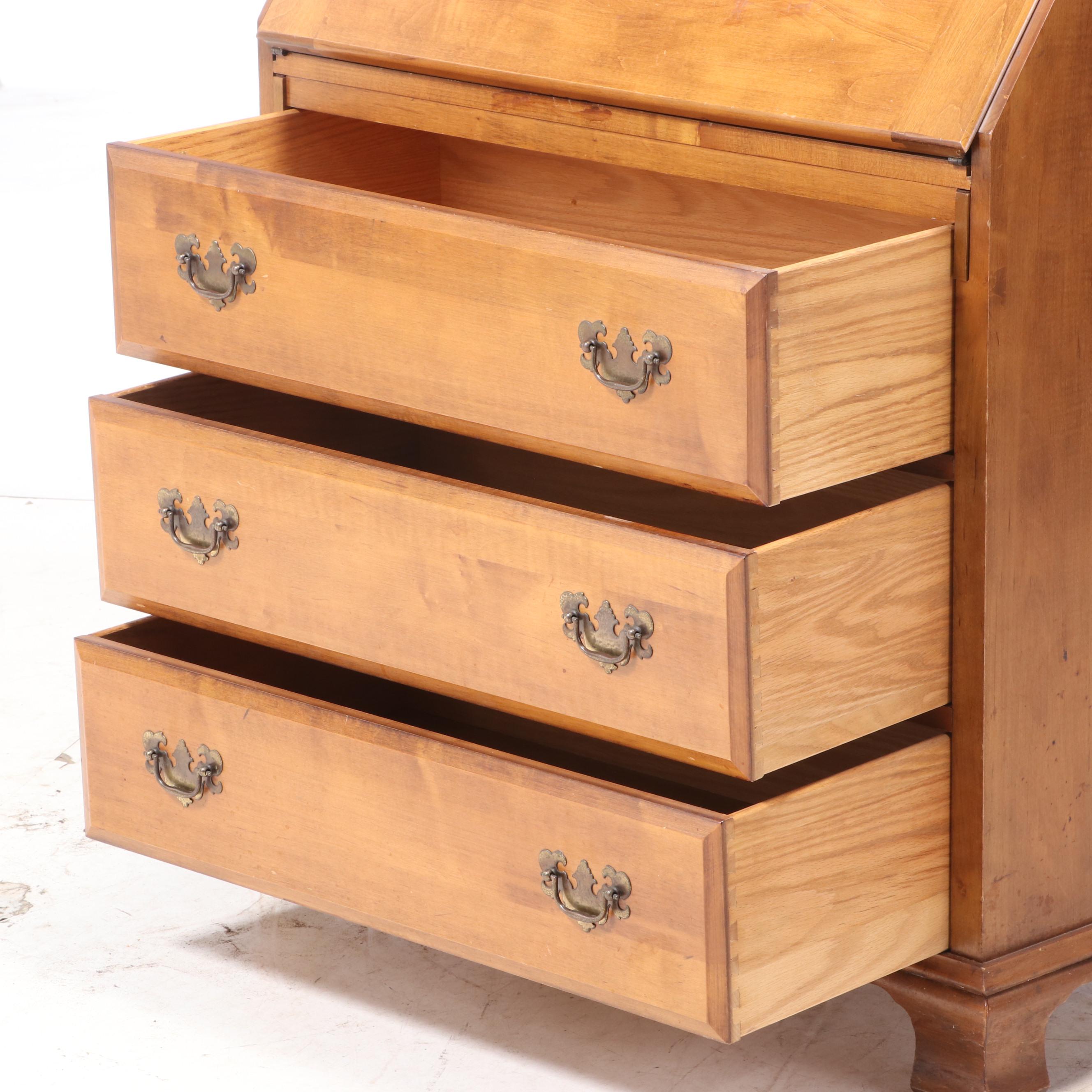 Maddox Table Maple Drop-Front Secretary, 20th Century