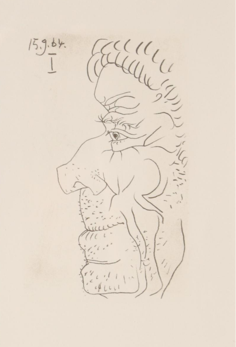 Pablo Picasso Lithograph from "Le Goût du Bonheur," 1970
