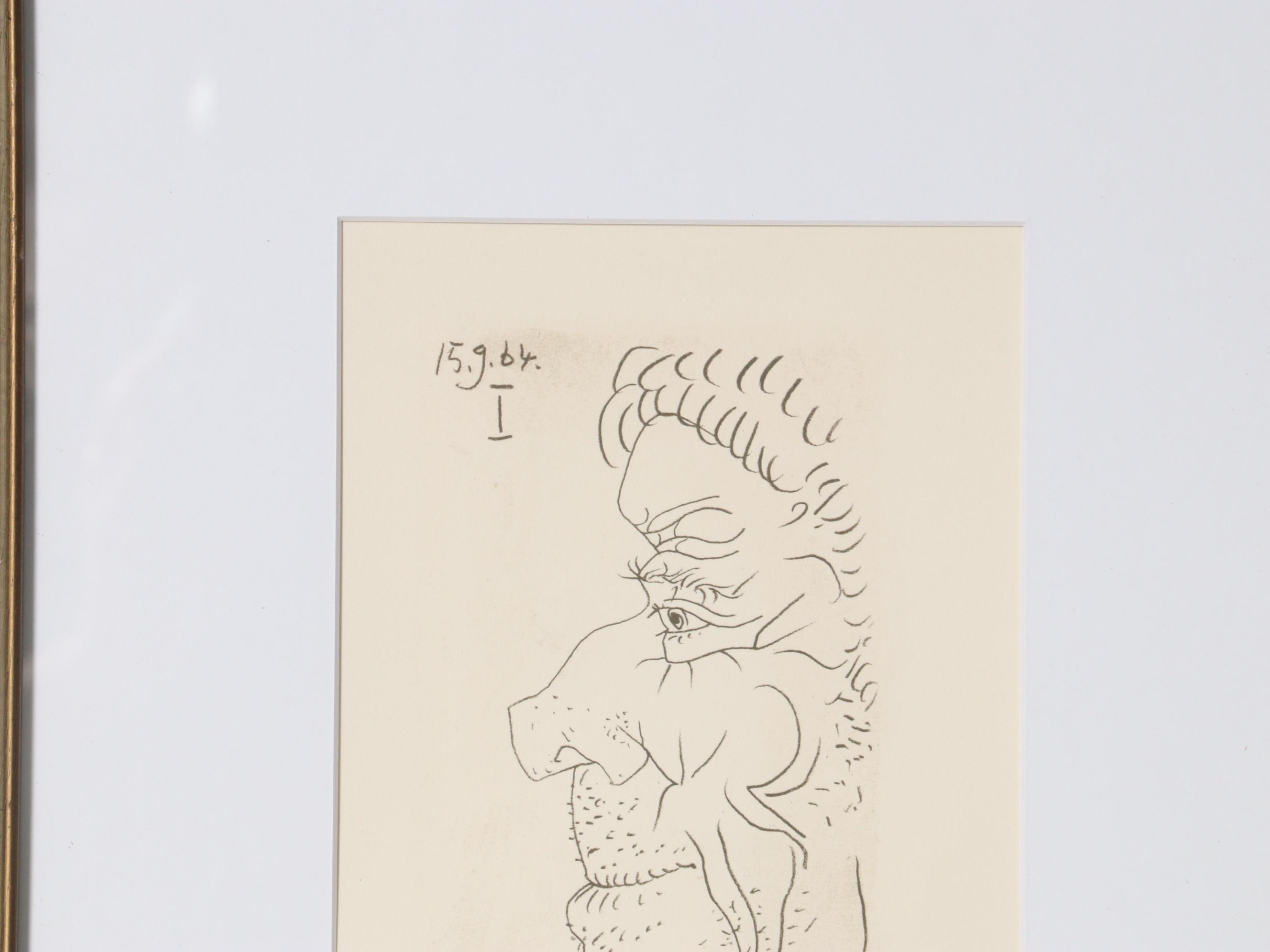 Pablo Picasso Lithograph from "Le Goût du Bonheur," 1970