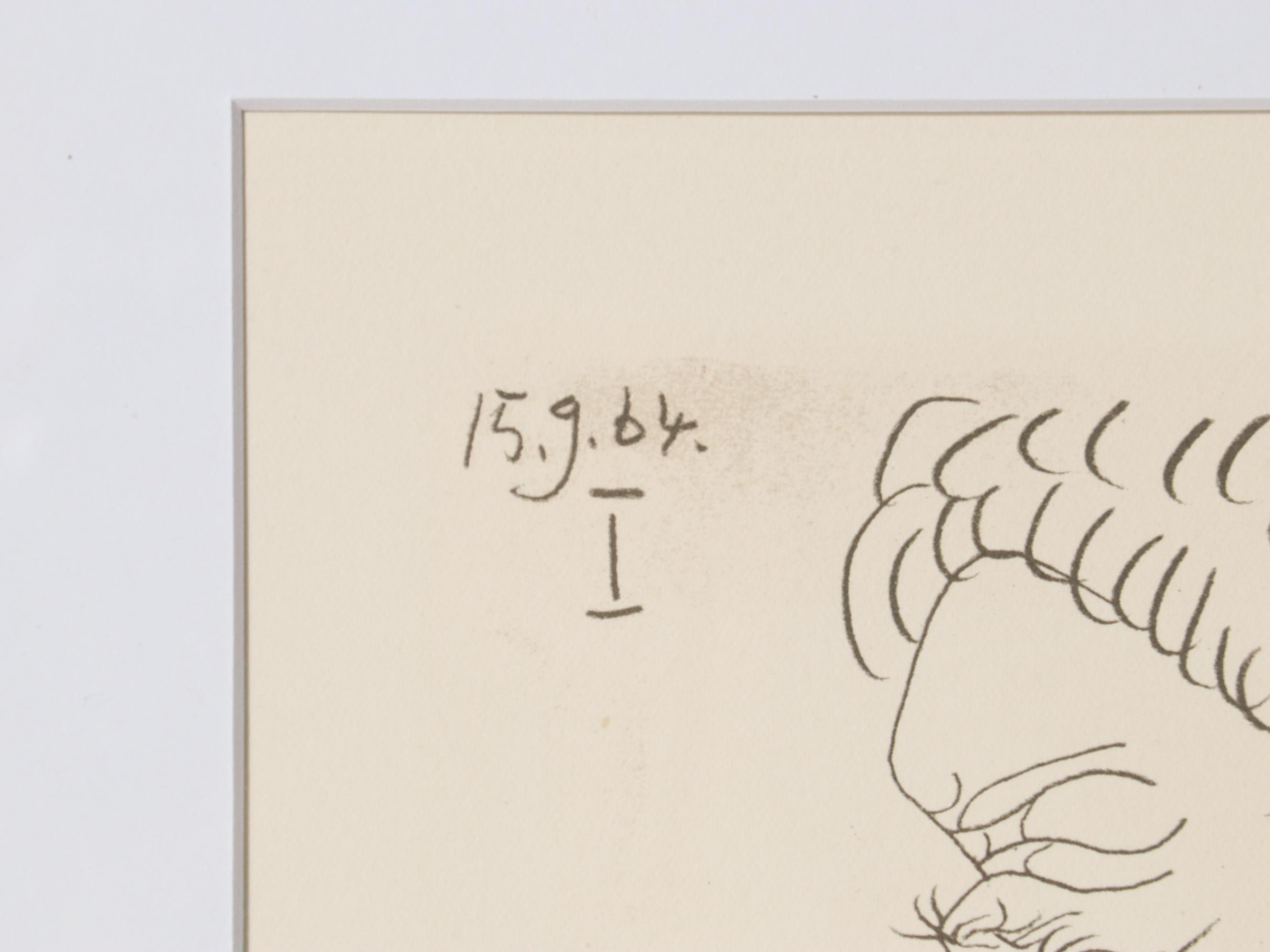 Pablo Picasso Lithograph from "Le Goût du Bonheur," 1970