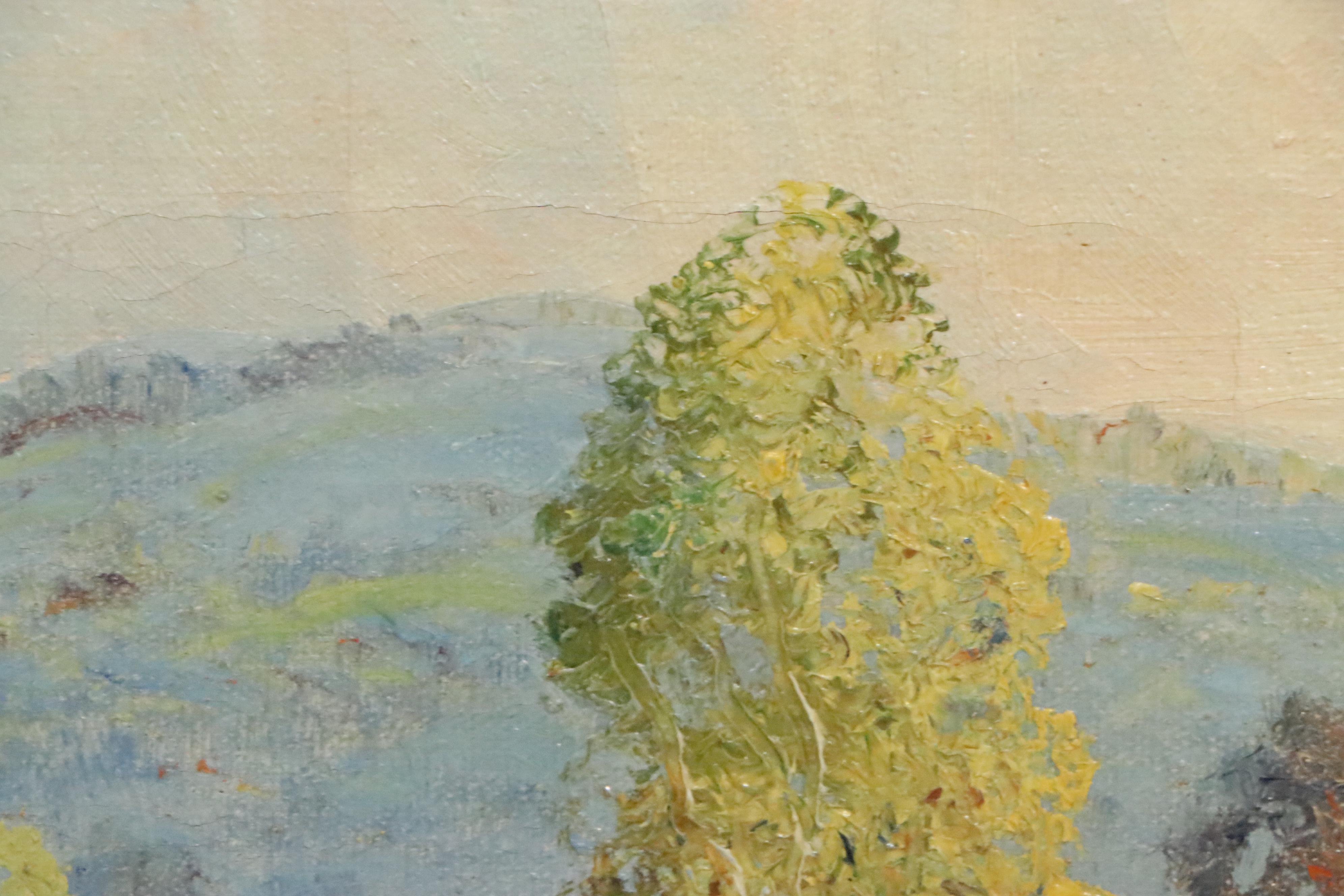 Ernest Fredericks Landscape Oil Painting of the Ozarks, Mid 20th Century