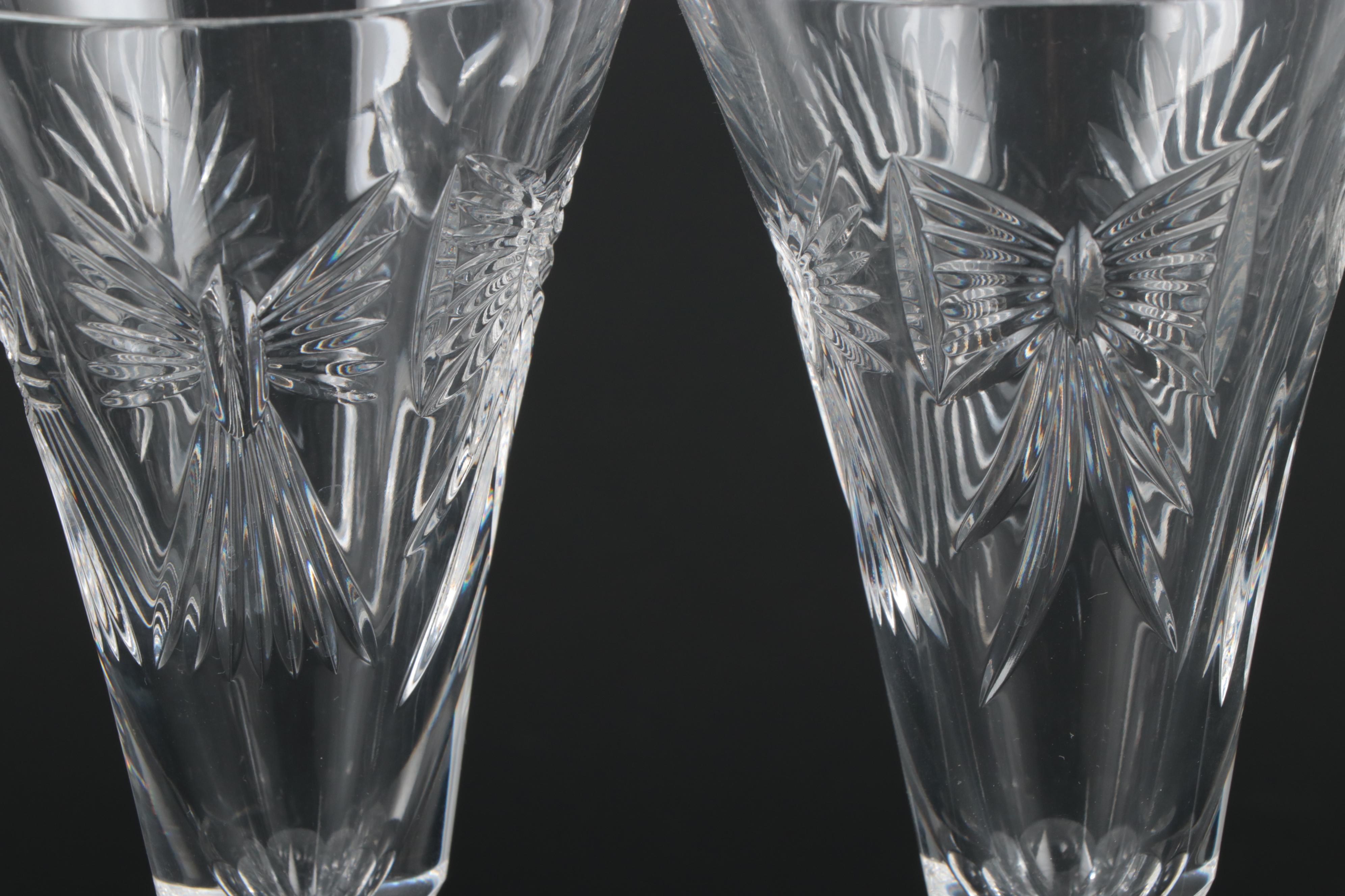 Waterford "Millennium Series" Crystal Champagne Flutes