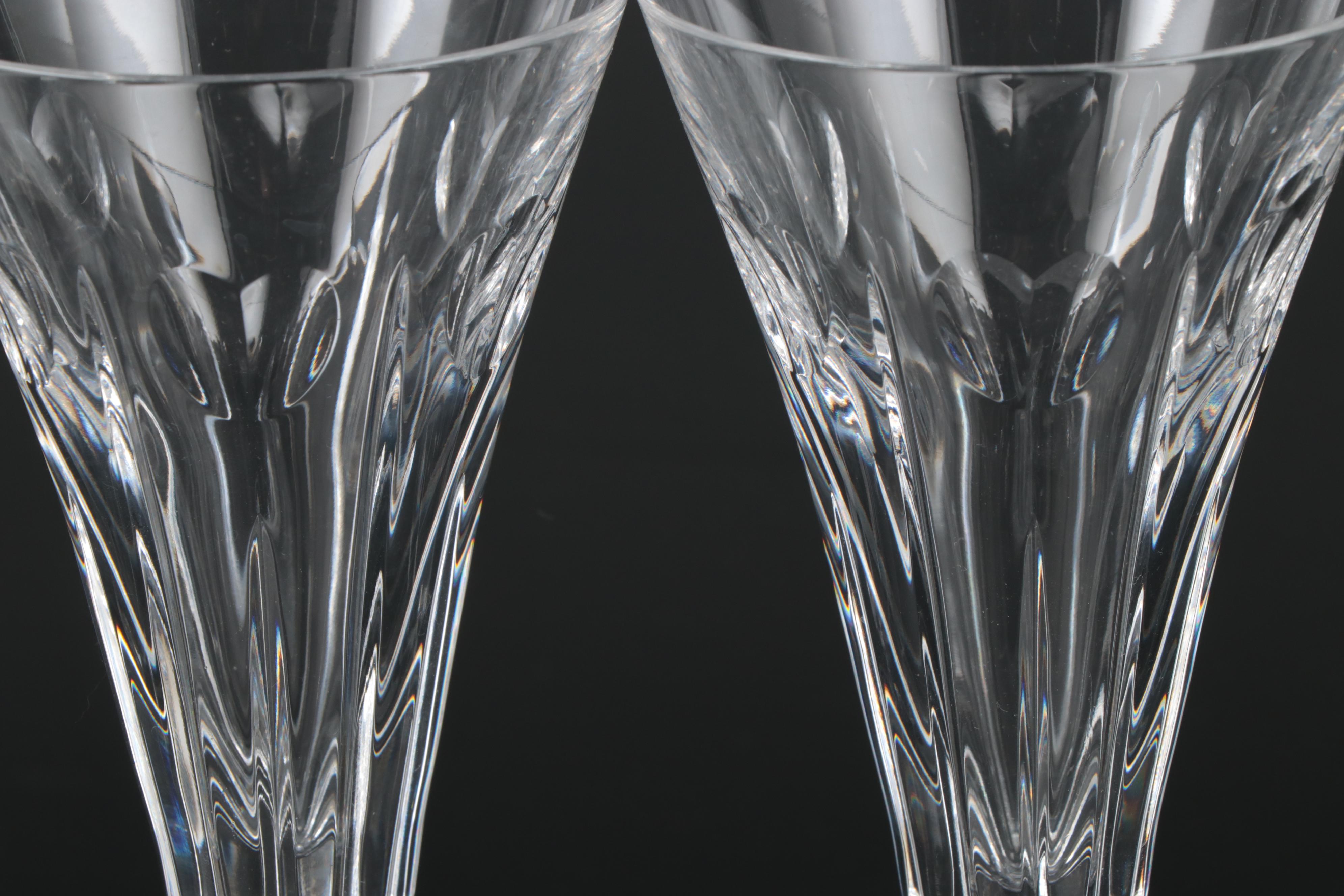 Waterford "Millennium Series" Crystal Champagne Flutes