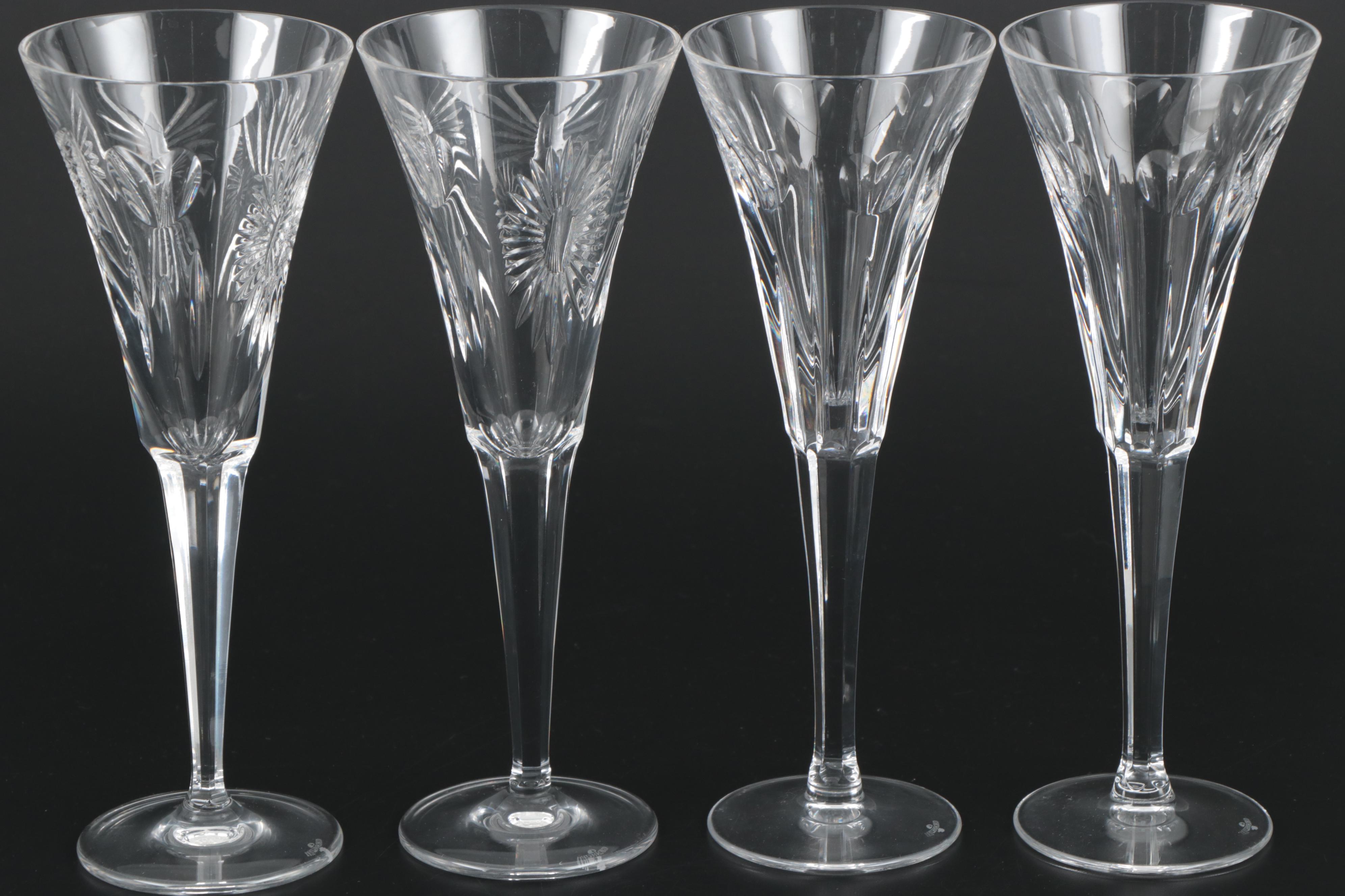Waterford "Millennium Series" Crystal Champagne Flutes