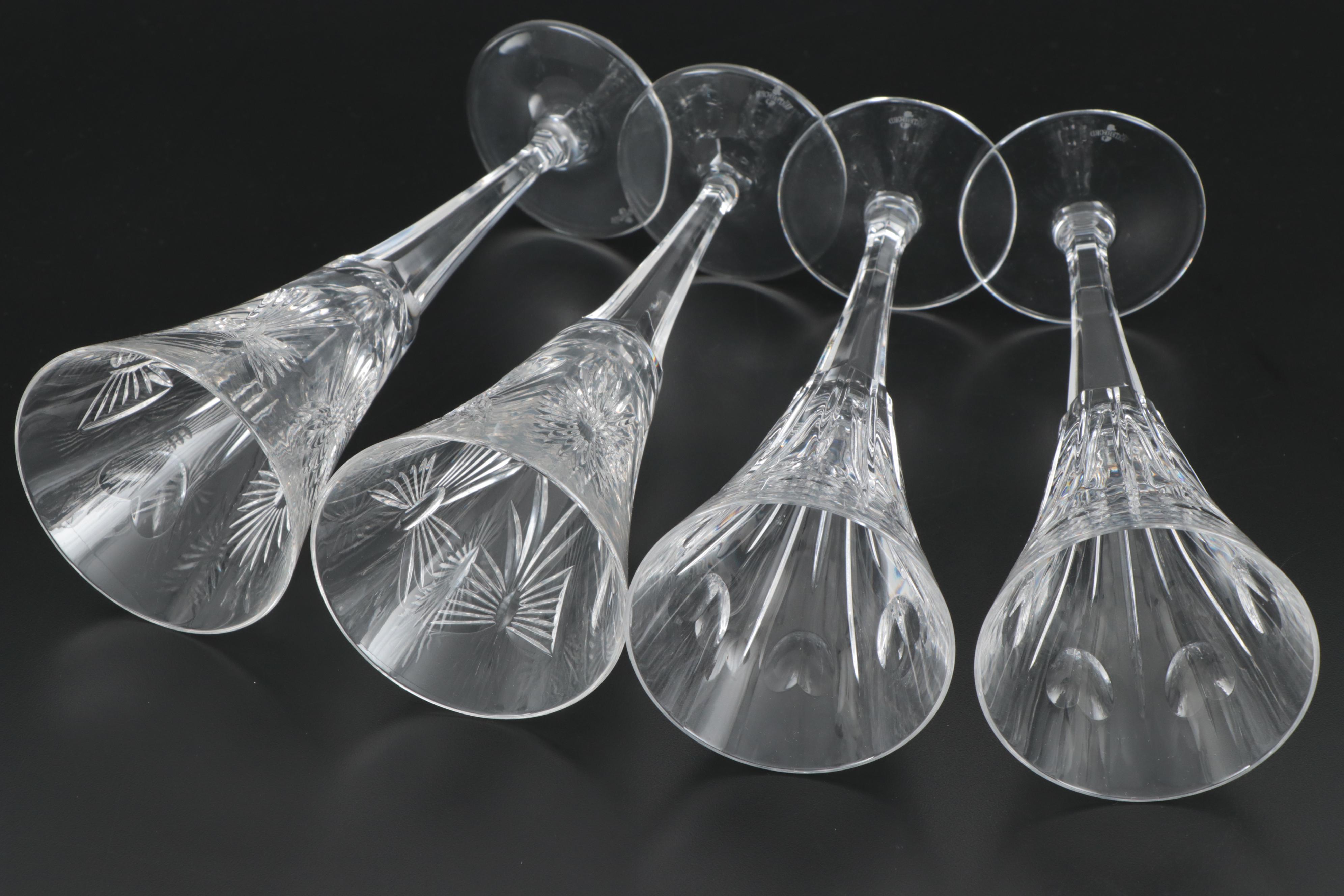 Waterford "Millennium Series" Crystal Champagne Flutes