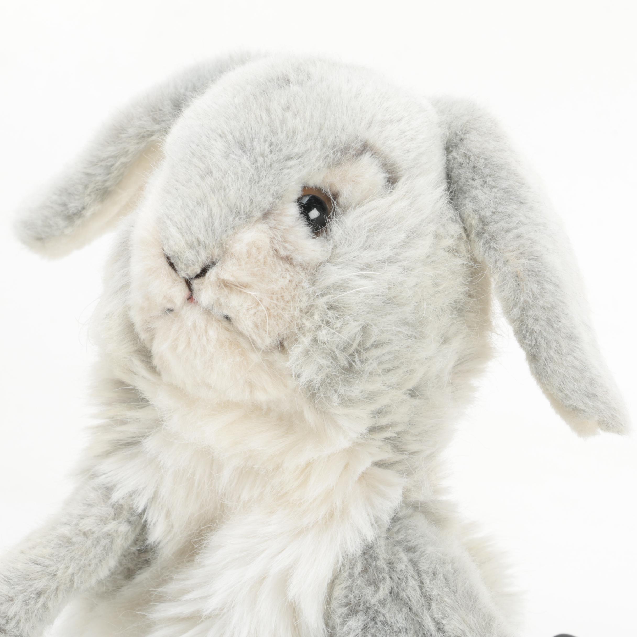 Steiff "Jolly Hase" Bunny Rabbit Hand Puppet Stuffed Toy, Late 20th Century