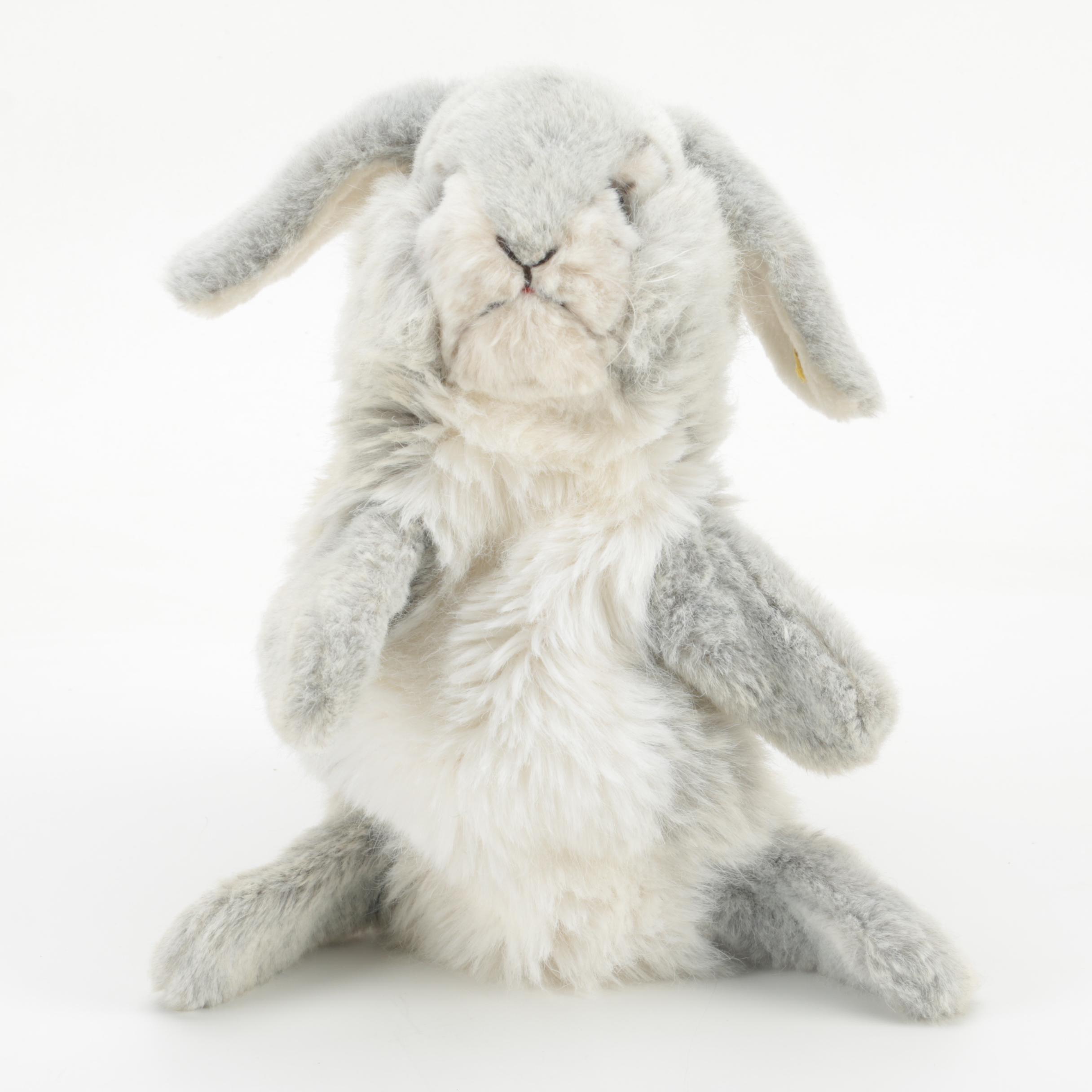 Steiff "Jolly Hase" Bunny Rabbit Hand Puppet Stuffed Toy, Late 20th Century